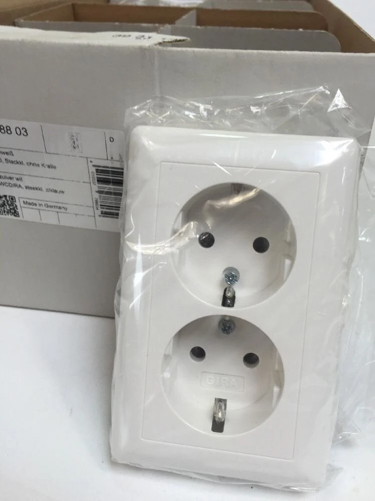 1 x Gira 078803 Standard 55 Reinweiß Doppel Schuko EAN 4010337788034