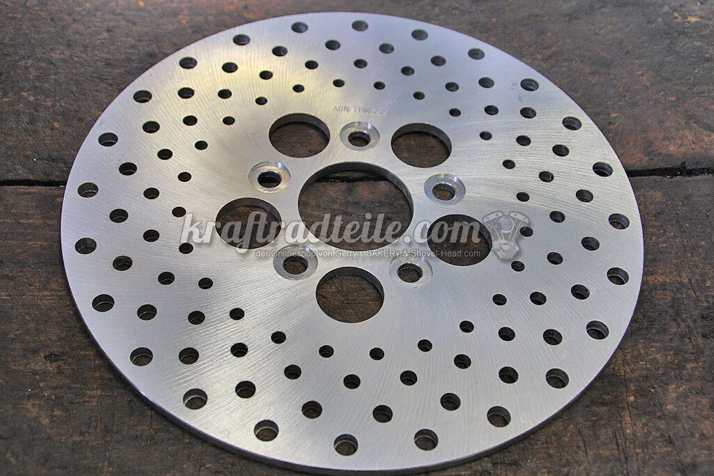 10" Brake Rotor, Steel, drilled, FL/FX 73-80 rear / FL 73-84 front