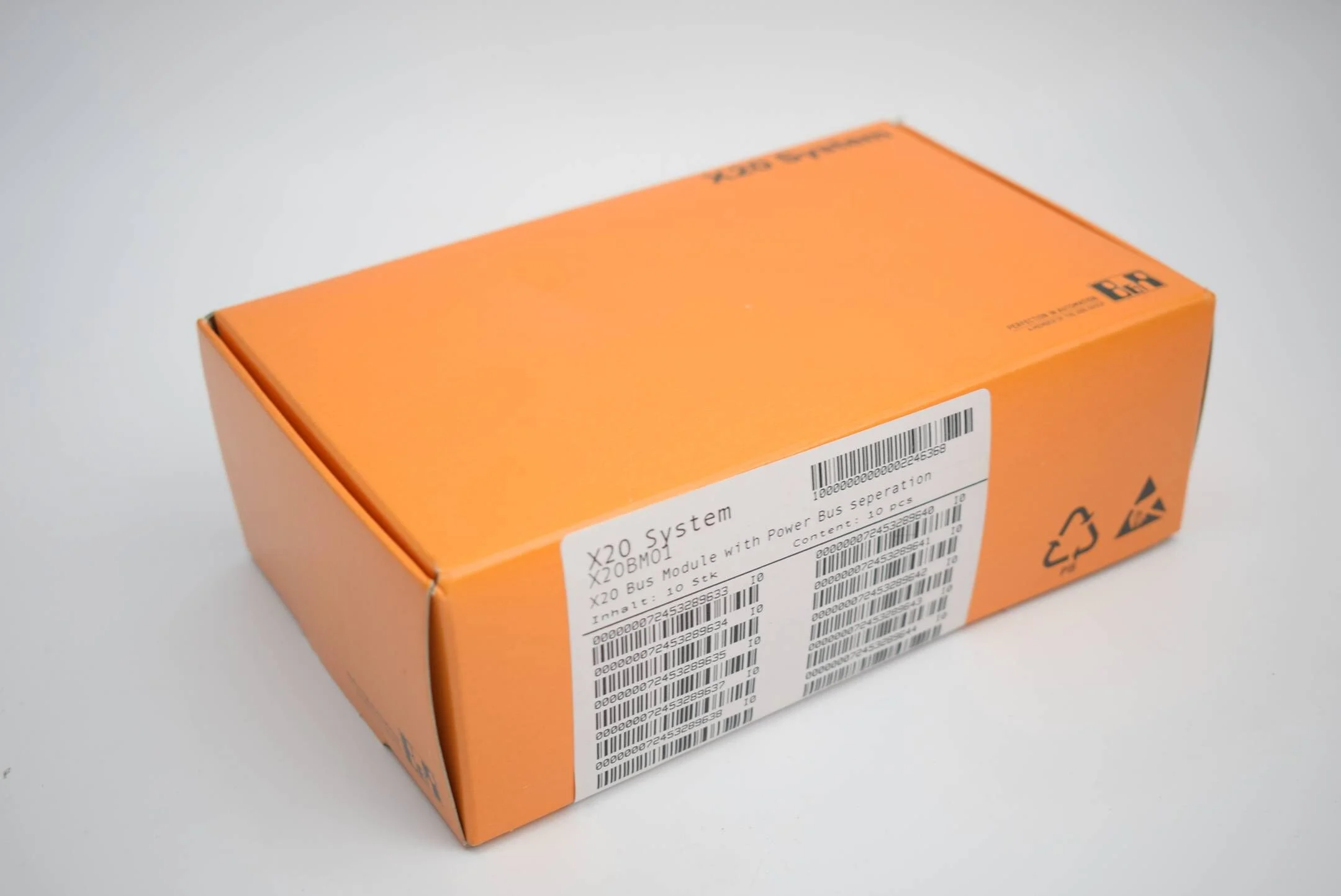 10 Stück B&R X20 Bus Module mit Energie Bus Verbindung X20BM01 Rev. I0