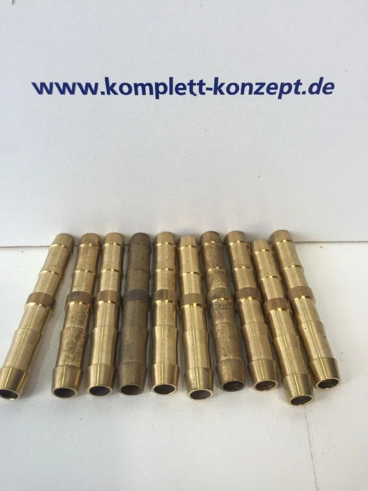 10 x Schlauchtülle Schlauchverbinder 10,4 mm Messing Wasser Druckluft