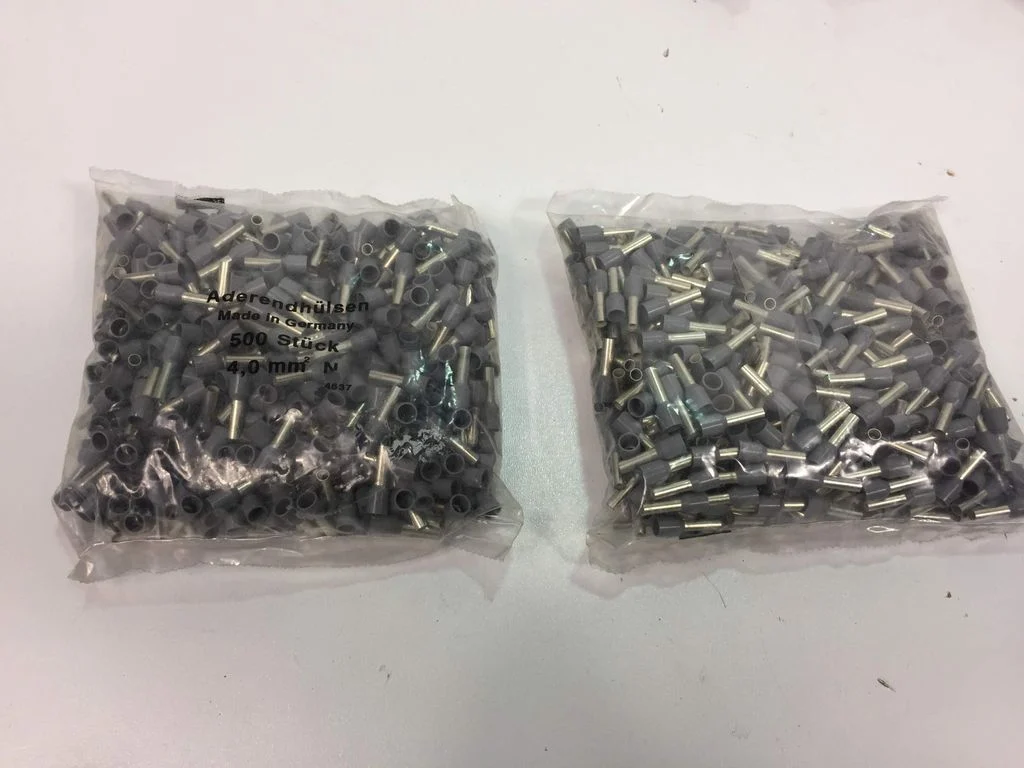1000x Aderendhülsen 4,0 mm² Endhülsen 2x 500