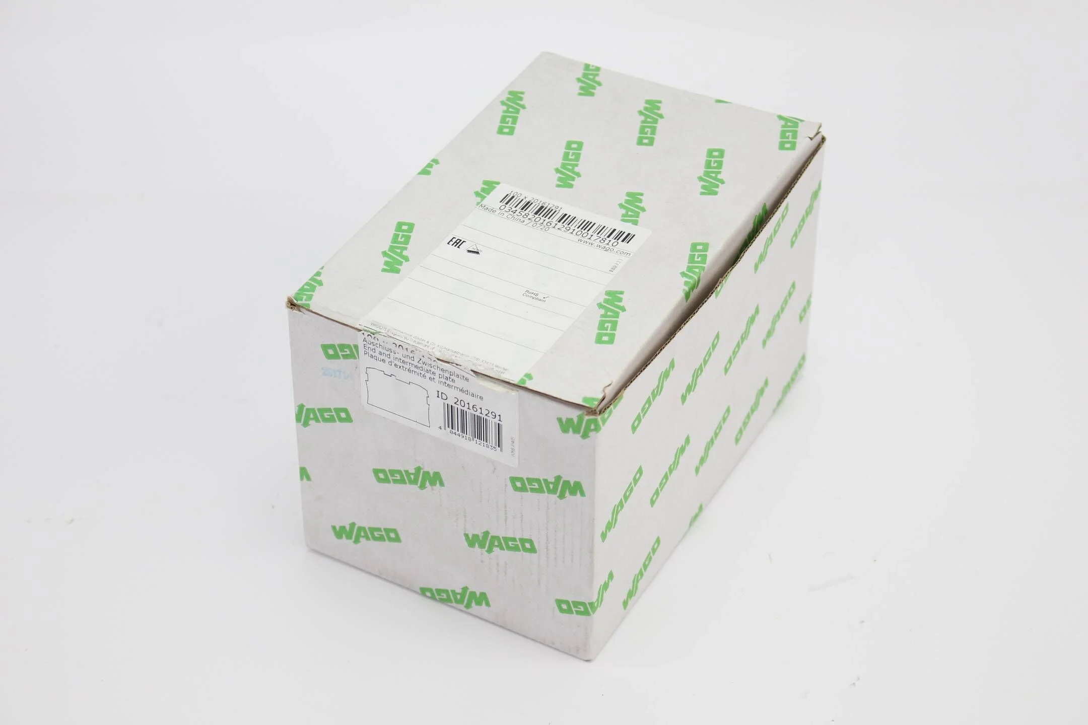 100x Wago 2016-1201 End and intermediate plate