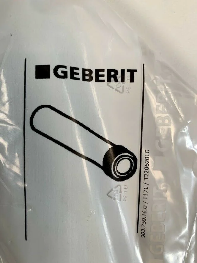 10x Geberit Einlassanschluss Wasser Polyethylen 152.489.16.1 Ø 32 mm schwarz