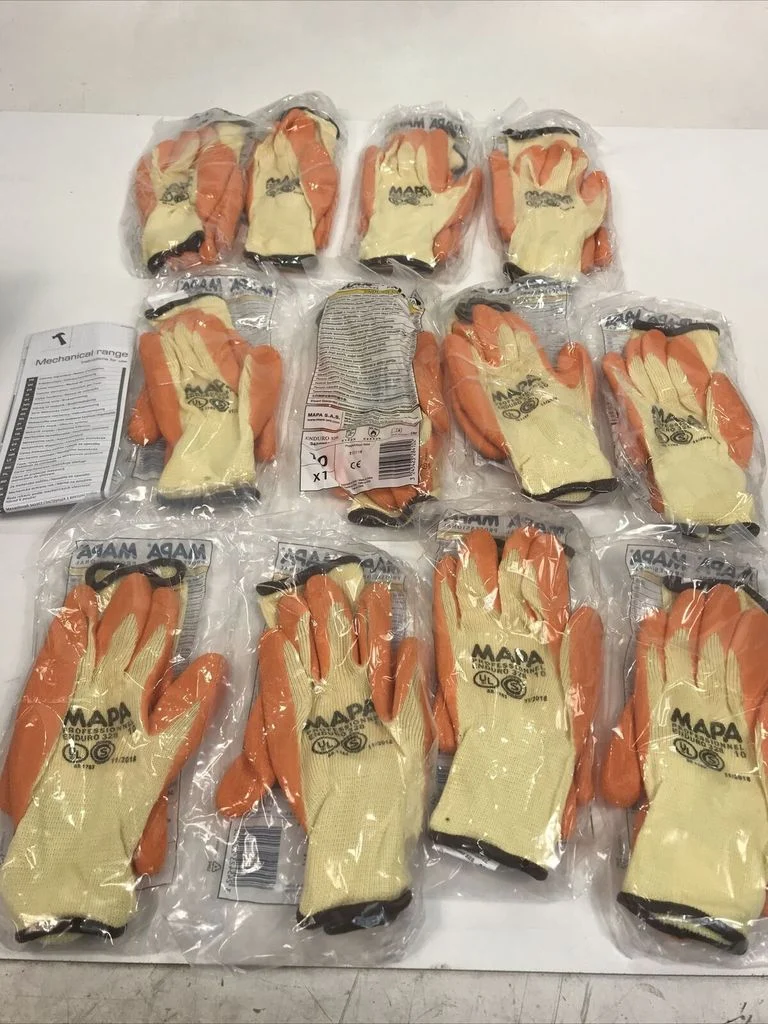 12x Arbeitshandschuhe MAPA Enduro 328 Baumwollstrick HandschuheLatex Größe 10