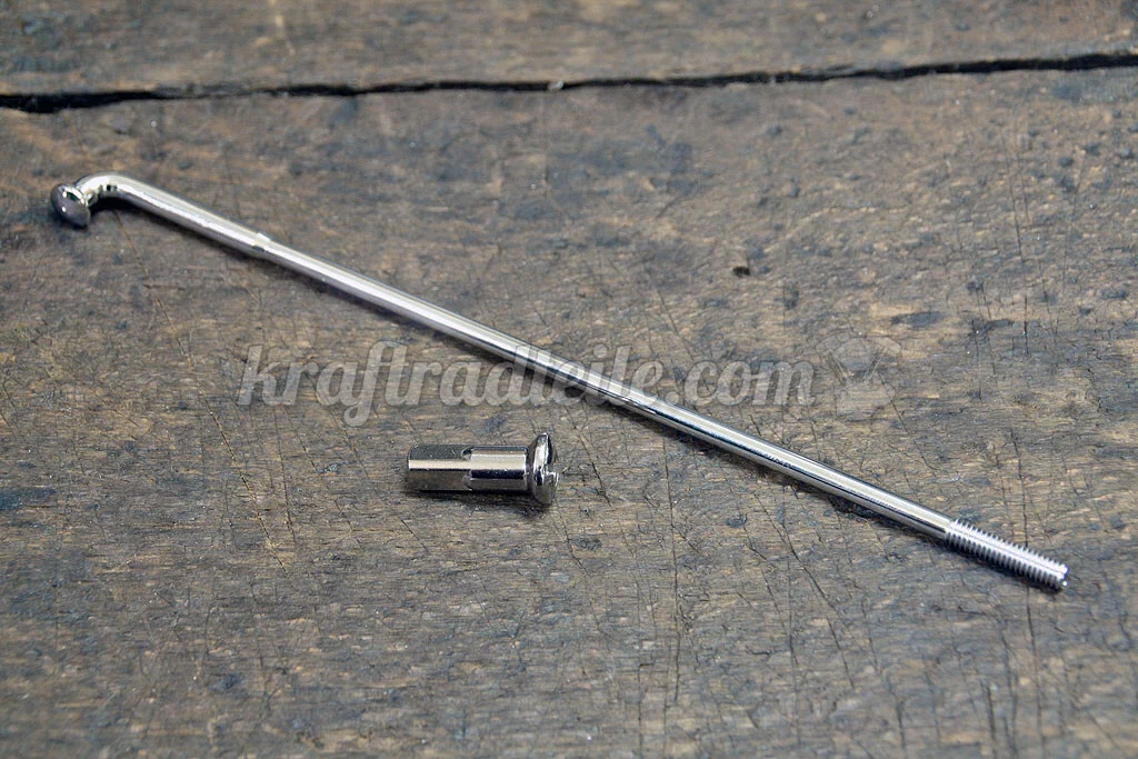 16" Speiche, Stahl verchromt, einzeln, für Tiefbettfelge / breite Radnabe