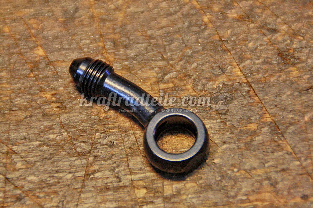 20° seitlich gebogenes Banjo, 3/8" (10mm), schwarz