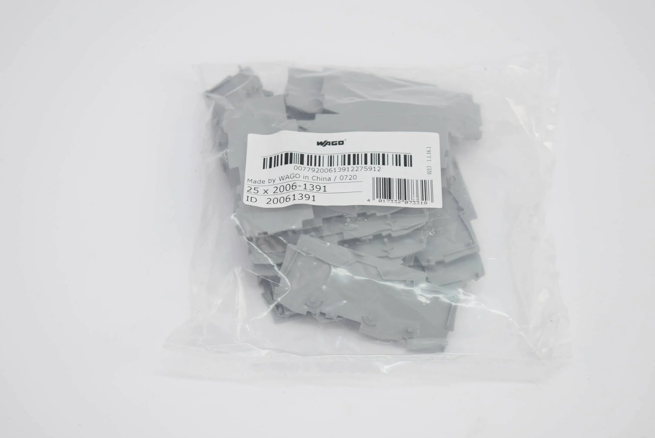 25 Stück WagoAbschluss - und Zwischenplatte 2006-1391 ( 20061391 )