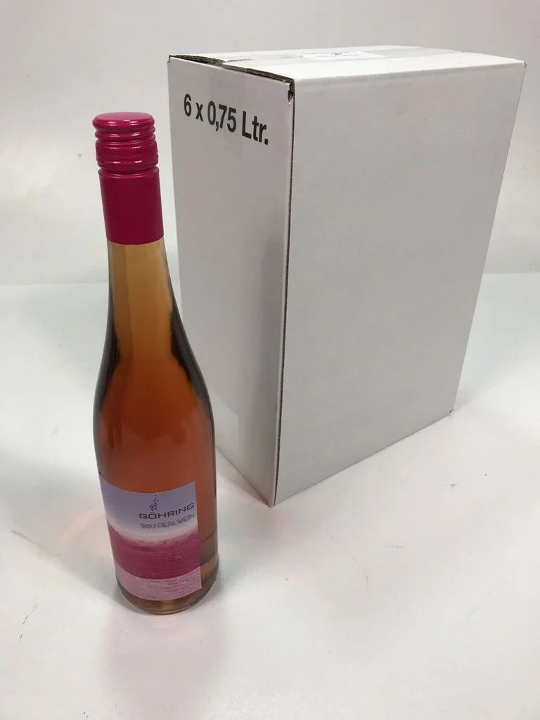 (3,53/L) 6x Perlwein Rose 2017er halbtrocken 9% Flasche Wein 0,75l