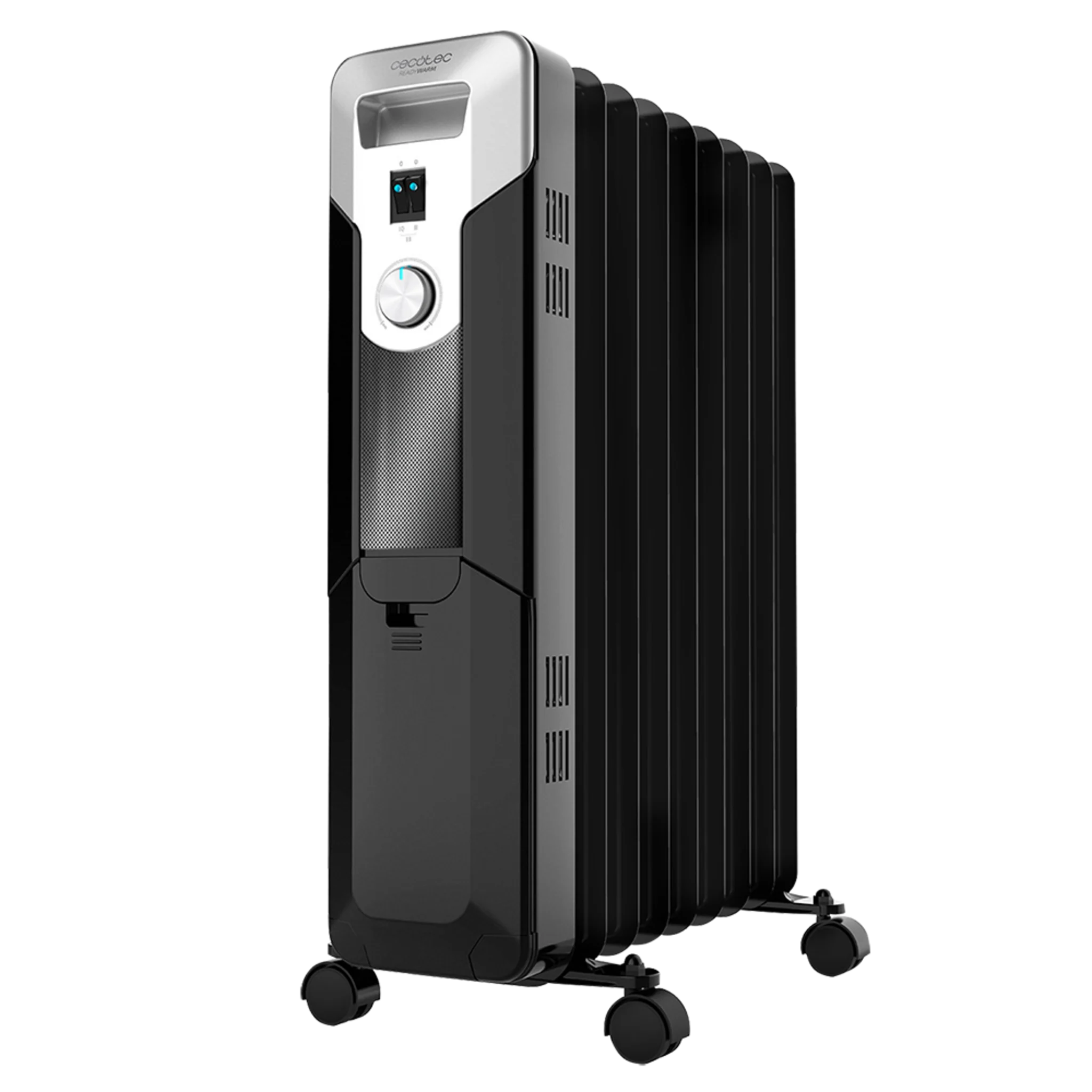 360º Ready Warm 5670 Space Black Ölradiator 9 Module, Low Power, 2000 W, 3 Leistungsstufen, Überhitzungs- und Umkippschutz, Rollen, 18 m2