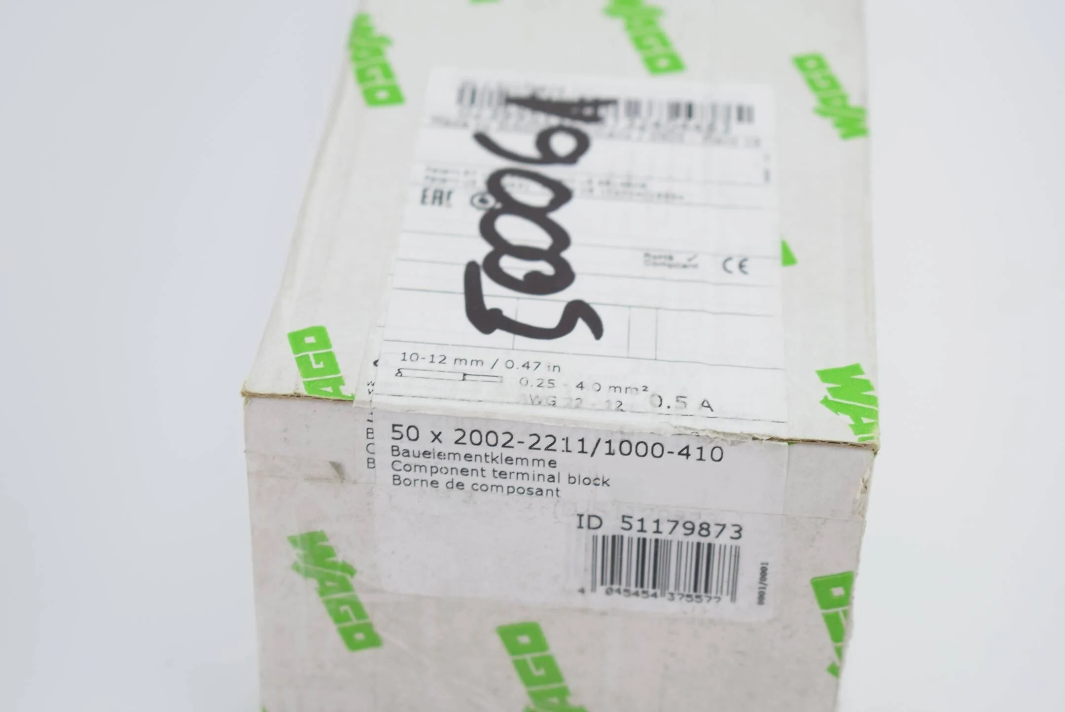 50 Stück Wago Bauelementklemme2002-2211 (2002-221 )