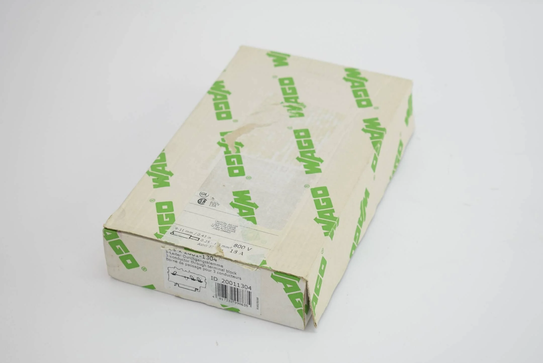 83x Wago 3-Leiter-Durchgangsklemme 2001-1304 ( 20011304 )