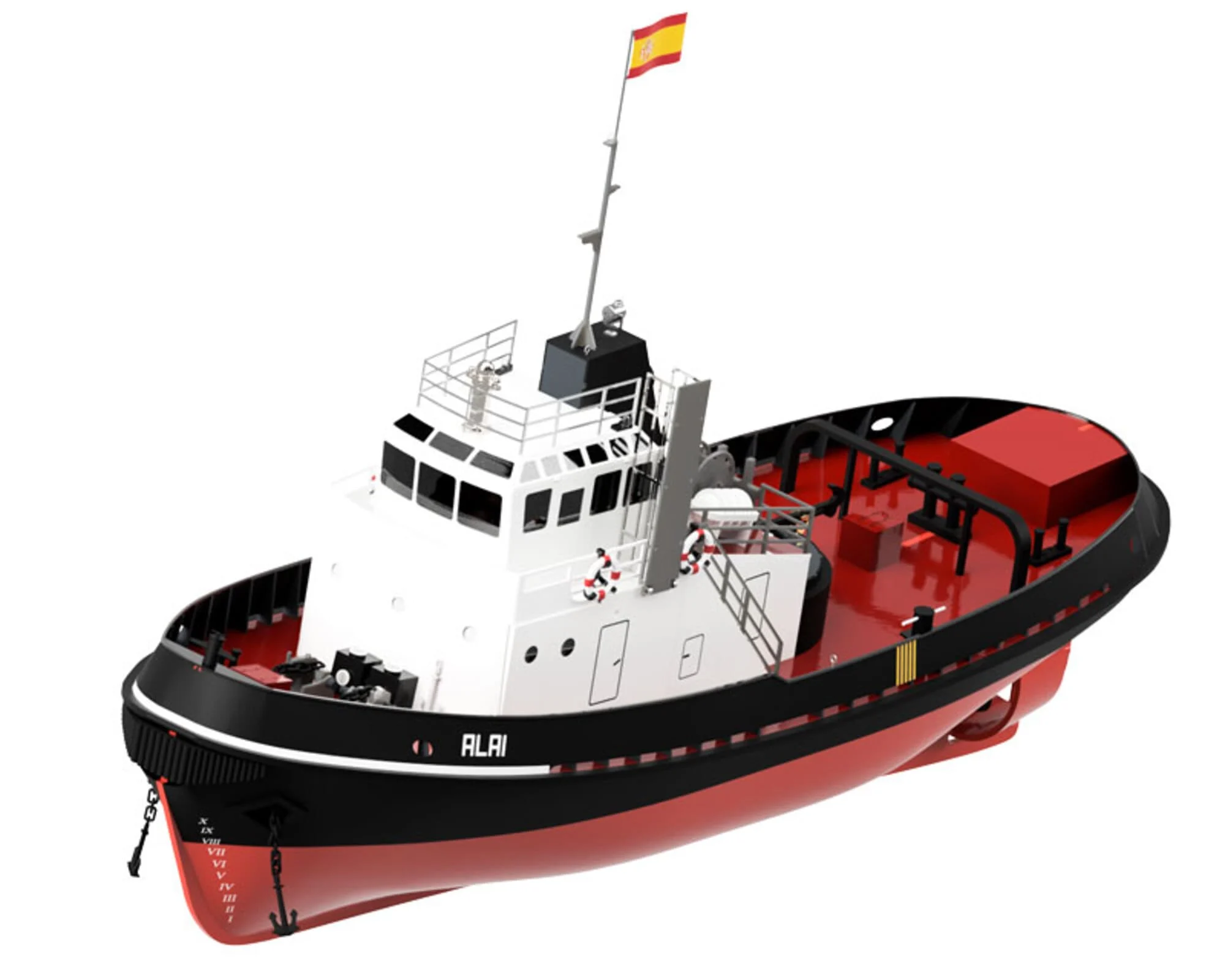 ALAI Schlepper Bausatz 1:35 - Holzmodell mit LED Beleuchtung und Detailbeschlägen