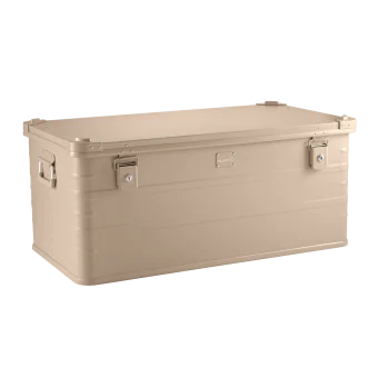 ALUBOX Transportbox Off Road - Sand Beige 141 Liter 91 x 50 x 40 cm - Angler Kiste Jägerbox Campingkiste