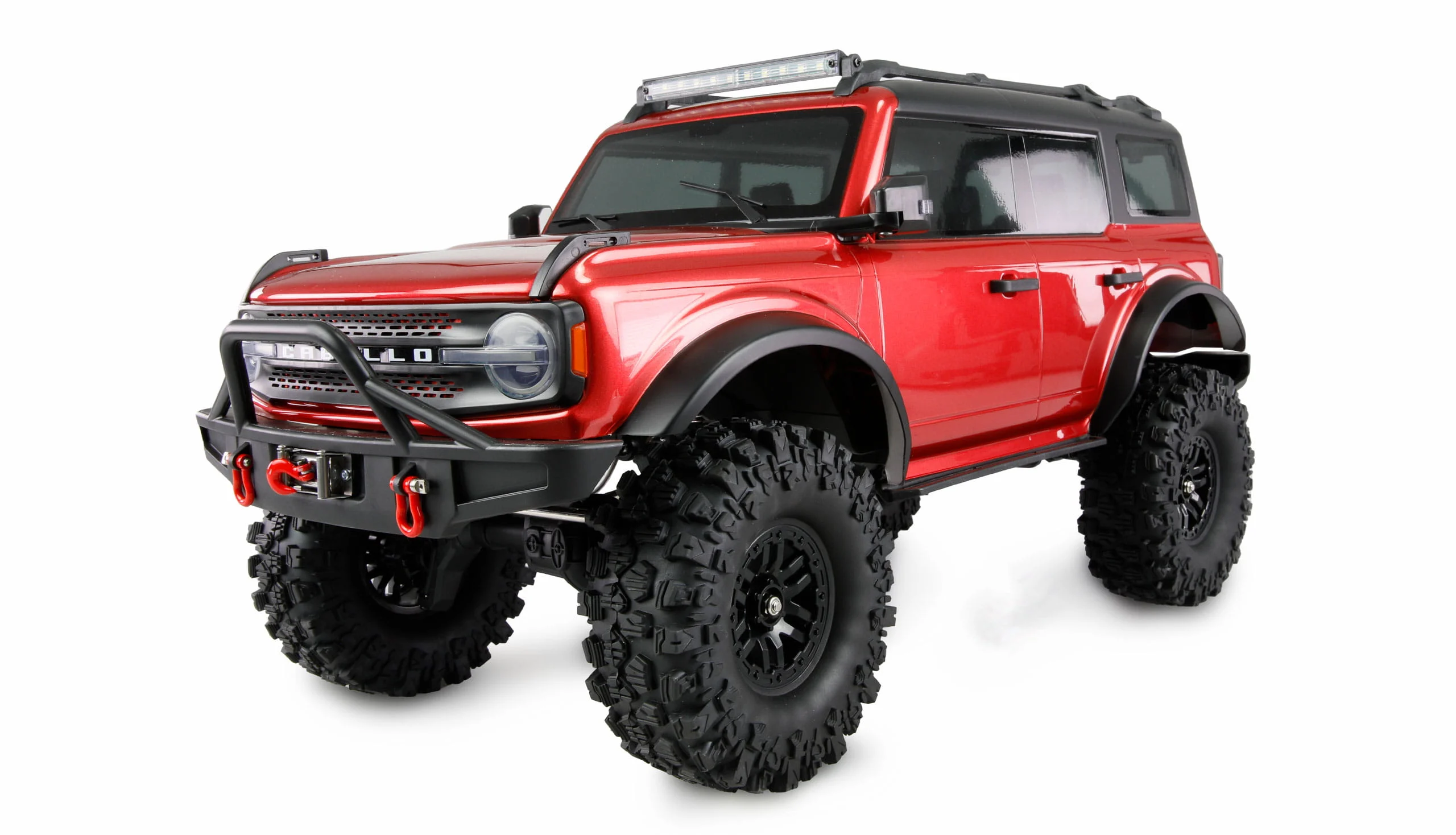 Amewi AMXRock Caballo Crawler 4WD 1:10 RTR Offroad-SUV Rot Metallic 2-Gang LED