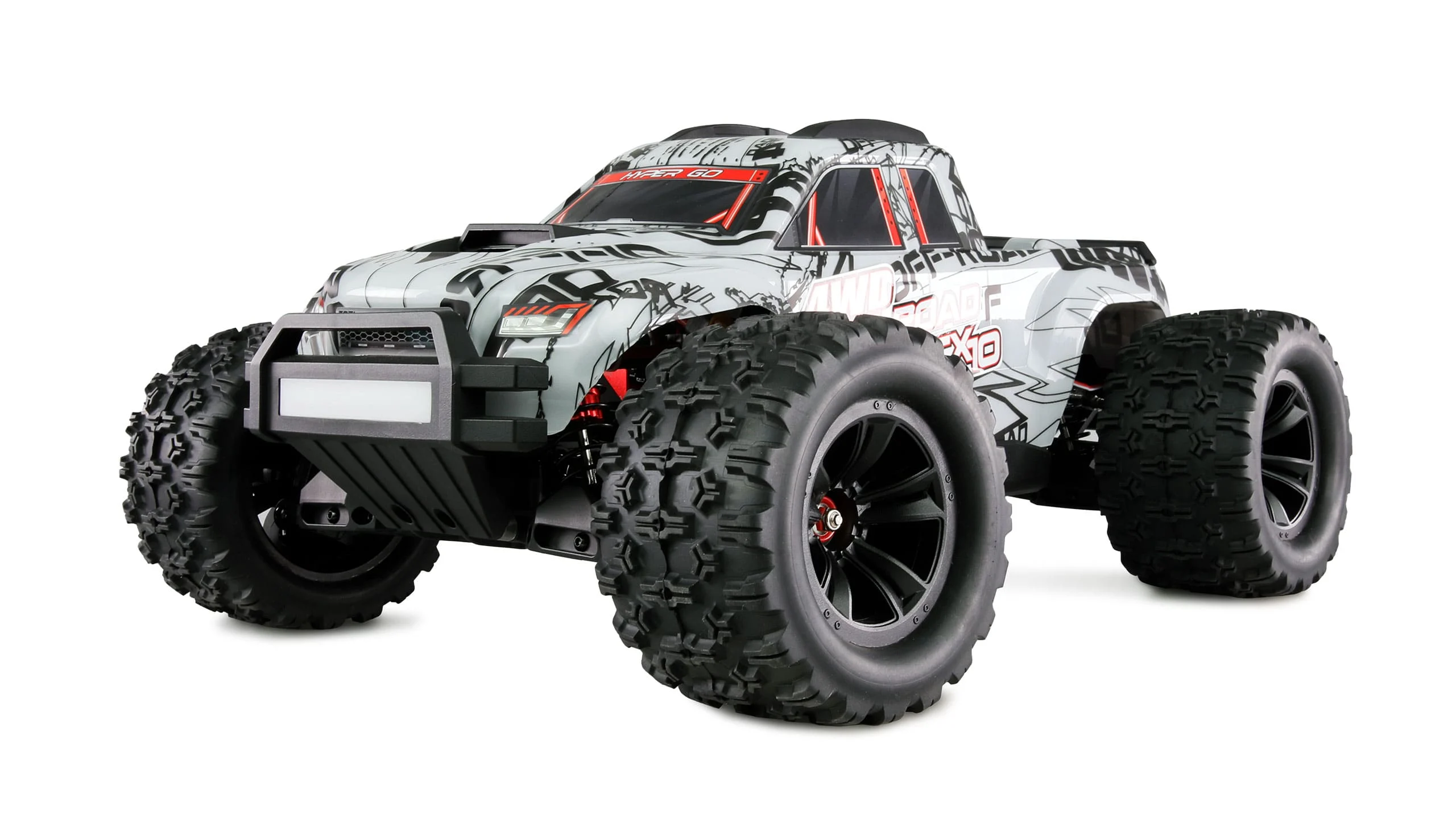 Amewi Hyper Go MTX10 Monstertruck 1:10 Brushless Grau, 80km/h, LED Beleuchtung