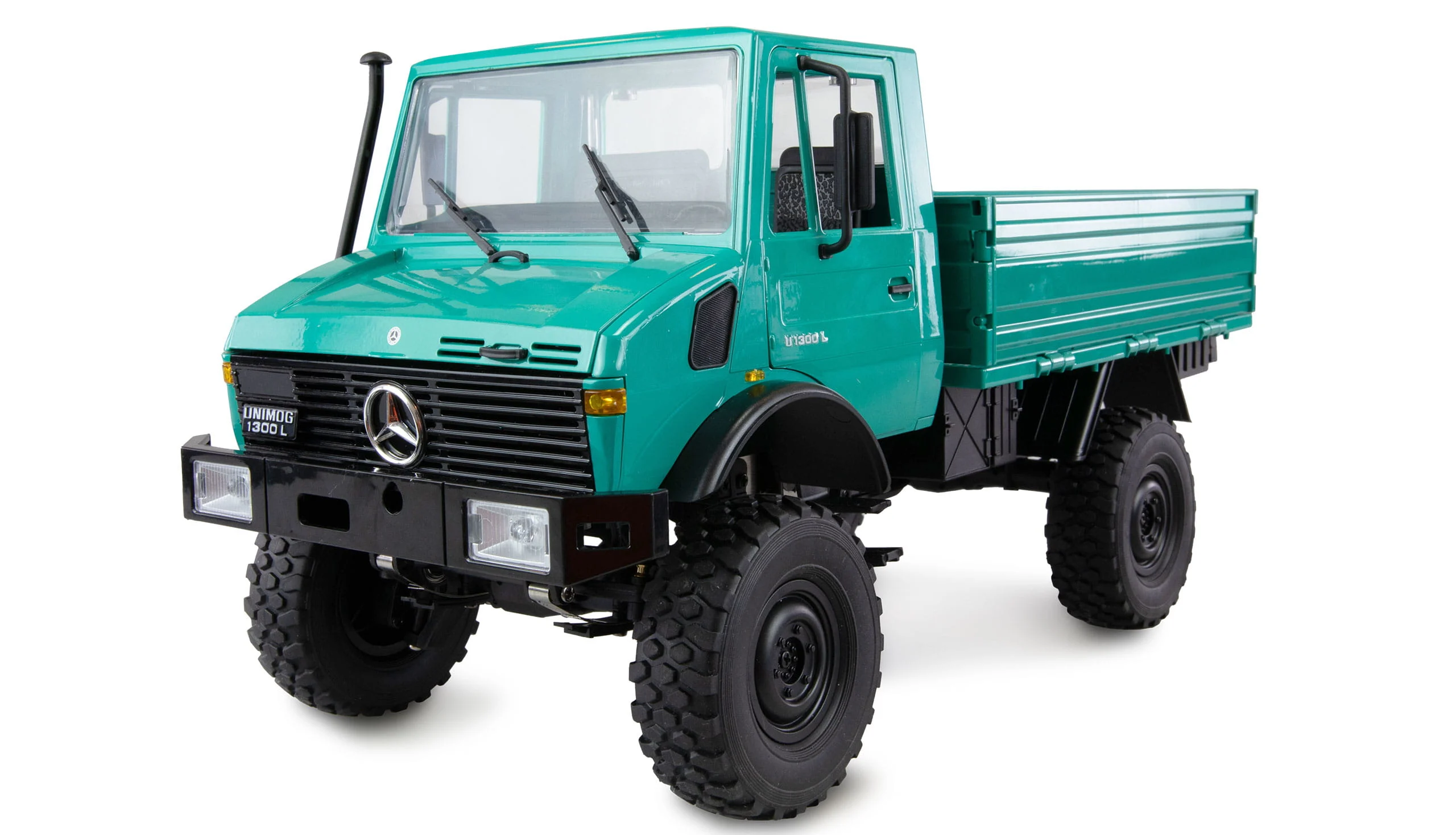 Amewi Mercedes-Benz Unimog 1:12 RTR 4WD mit LED, 2-Gang-Getriebe und Portalachsen