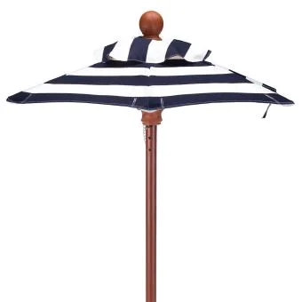 anndora Minischirm Tischschirm Dekoschirm 1m rund Gestreift Blau Weiß Winddach