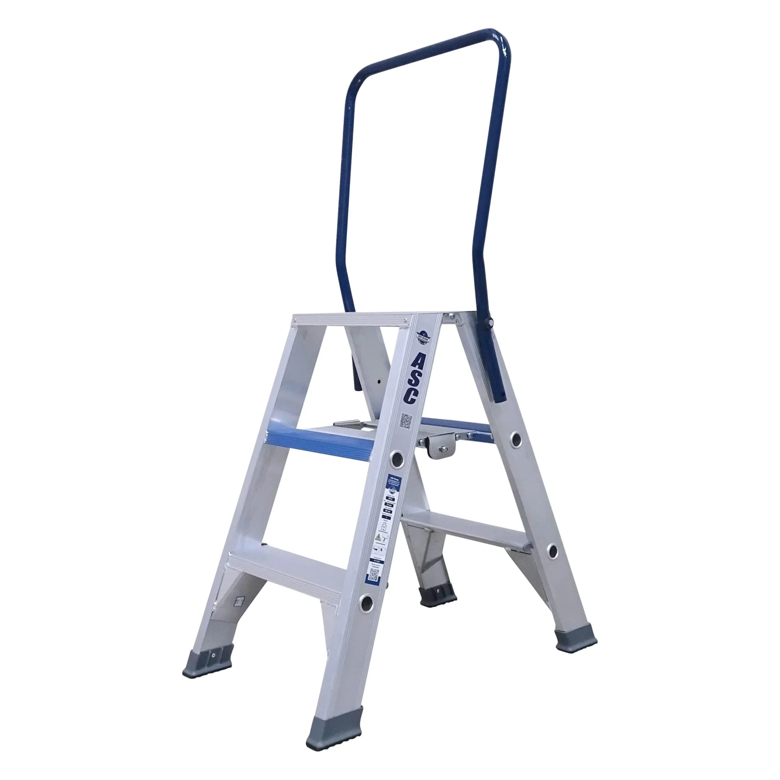 ASC Doppel Stehleiter - 3 Stufen - beidseitig begehbare Leiter