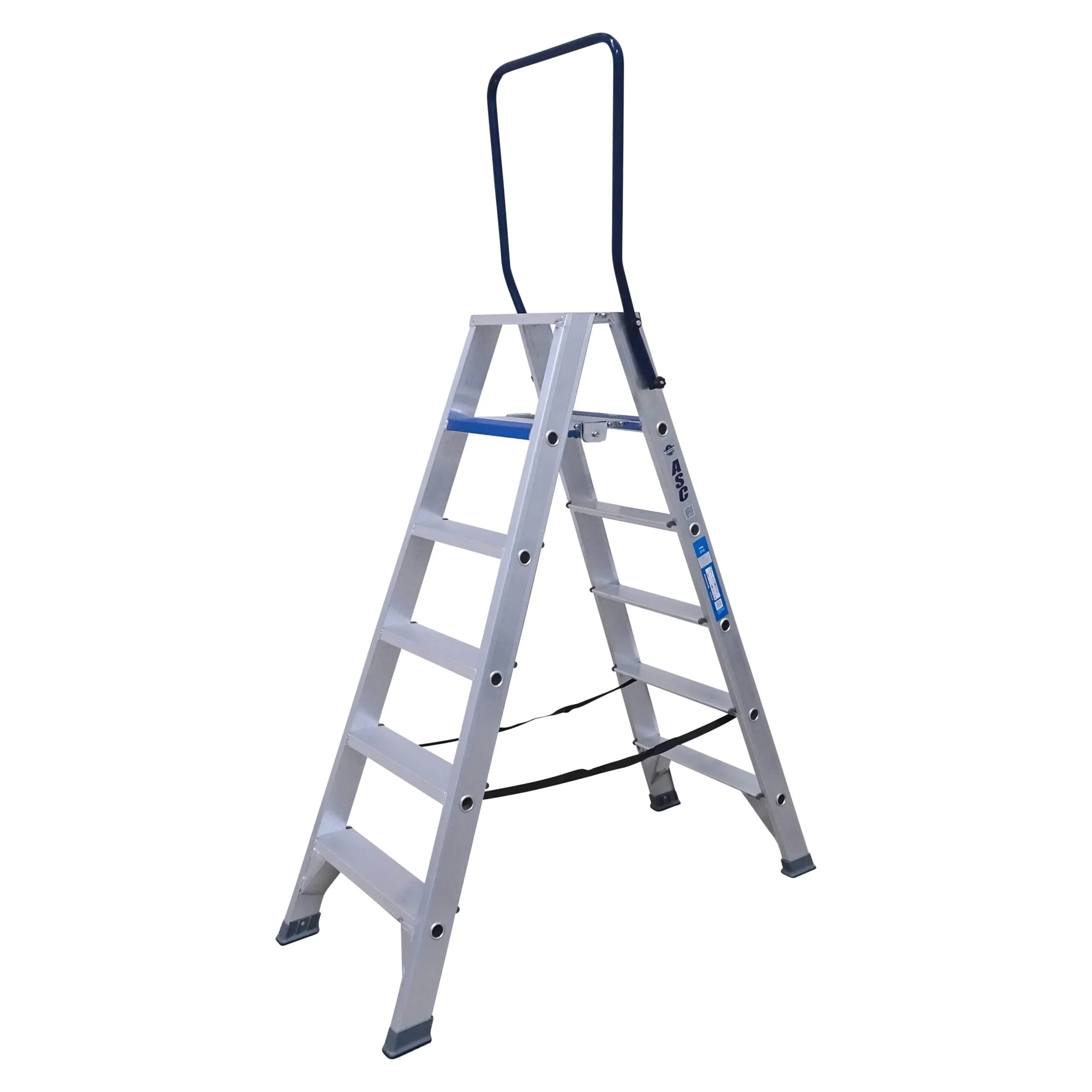 ASC Doppel Stehleiter - 6 Stufen - beidseitig begehbare Leiter