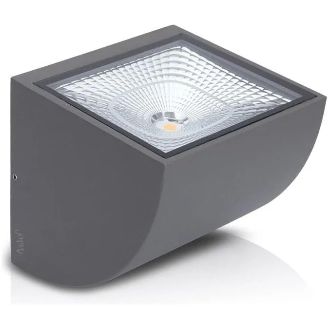 ASLO 12W LED Design Außenleuchte Outdoor - IP65 3000K warmweiß - LED-Außenwandleuchte Anthrazit - ASAL1230