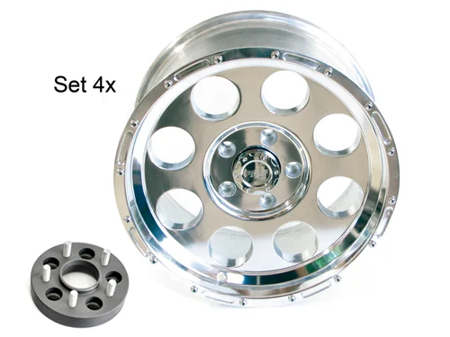 ASP Alloys Alufelgen Setpoliert 9 x 17 -16 ohne TÜV