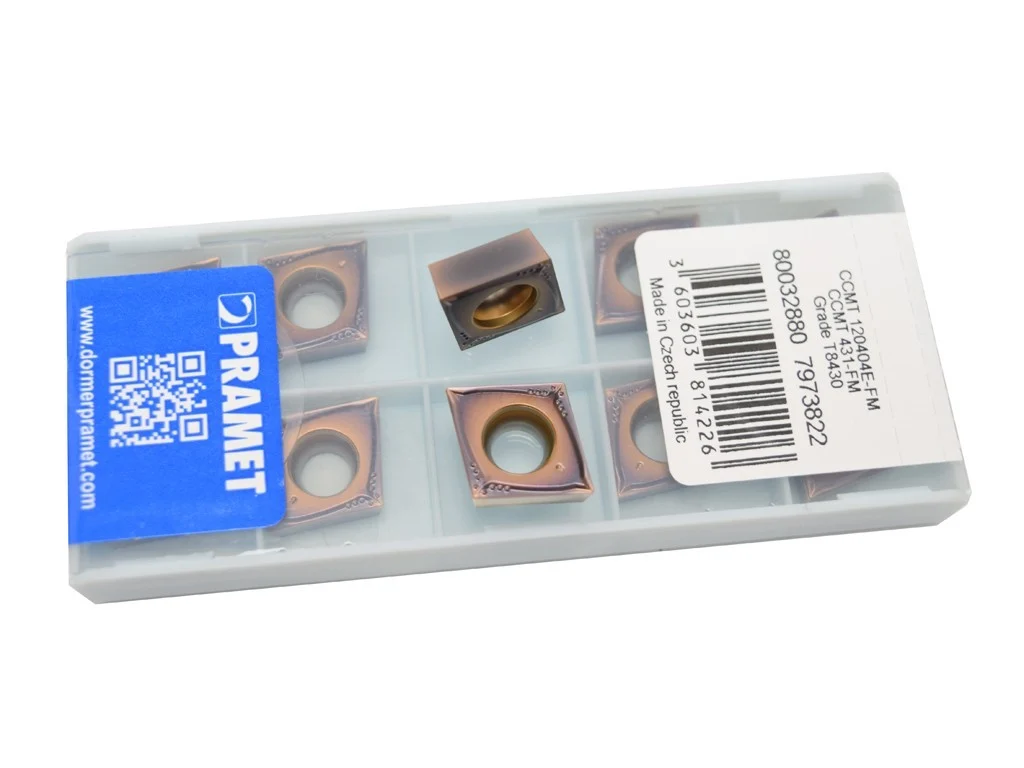 Austauschbarer Einsatz CCMT 120408E-FM ;T8430 , PRAMET