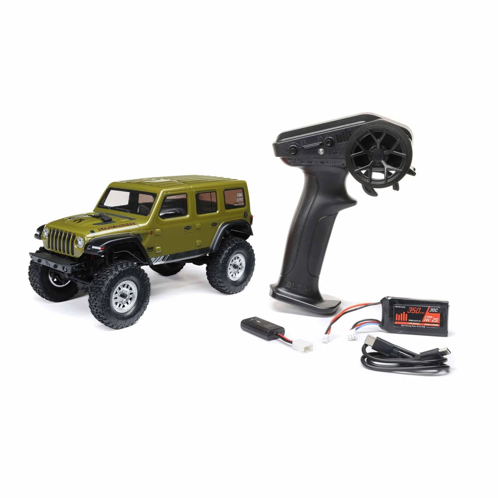 Axial 1:24 SCX24 Jeep Wrangler JLU CRC 4X4 RTR - Rock Crawler mit Akku, Ladegerät Grün