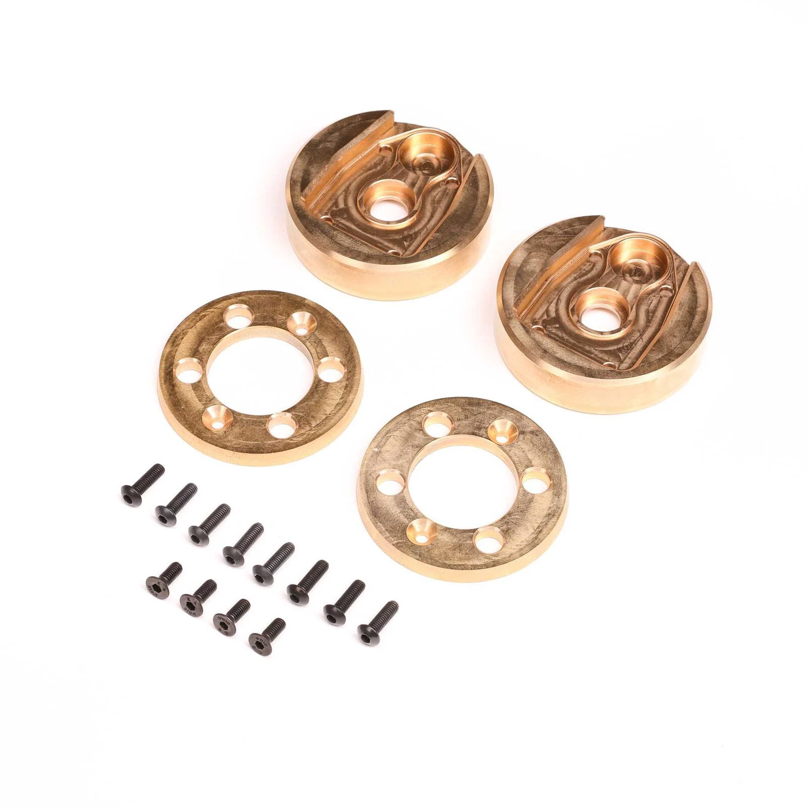 Axial Portal Cover und Weights Brass (122.4g34.6g ea) AF16P: AXP8
