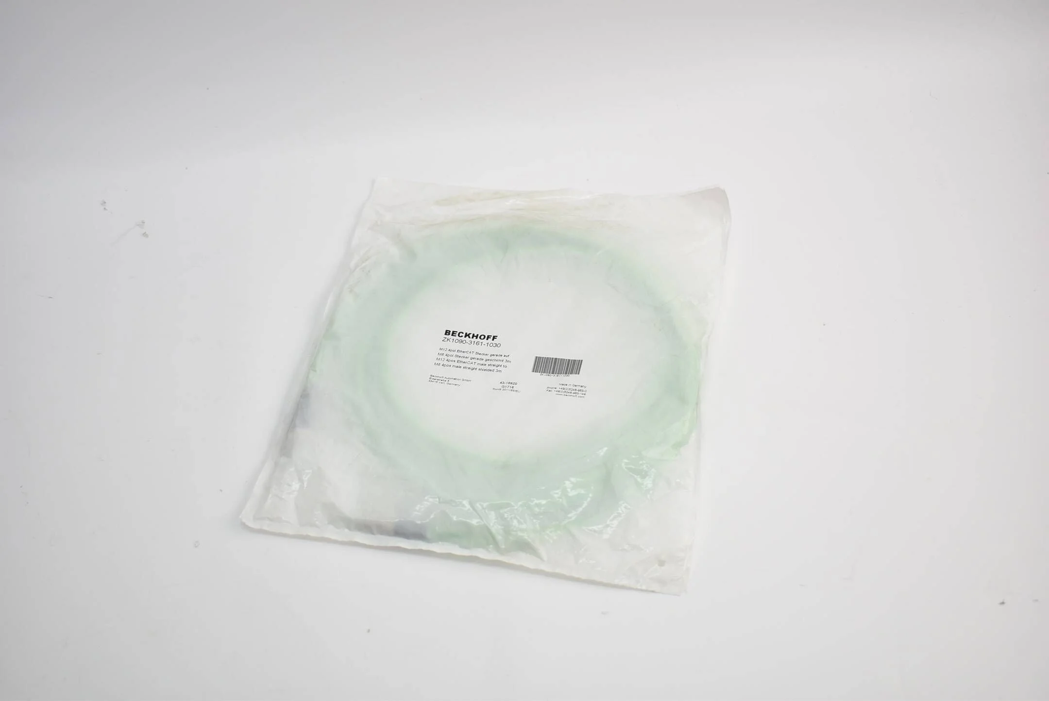 Beckhoff M12 EtherCAT-Leitung PUR AWG 22 3 m ZK1090-3161-1030