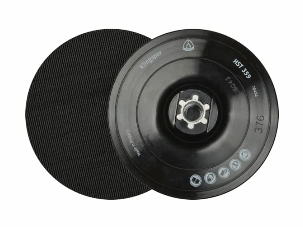 Bodenplatte 115mm M10 HST359 mit Klettverschluss, KLINGSPOR