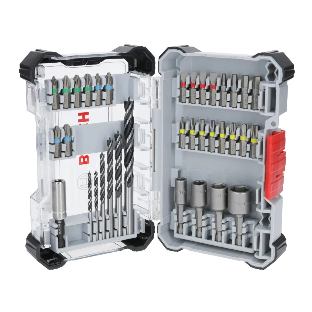 Bosch Extra Hard Schrauberbit‑ und PRO Wood Bohrer-Set,Aufsteller, 35‑teiliges Set
