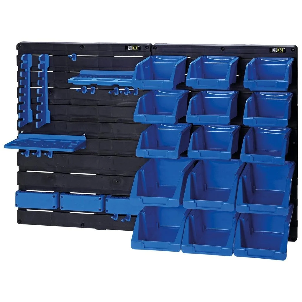 Bullram TOOLBOX4YOU Wandmontierter Organizer - 35 Teile - Wandaufbewahrung