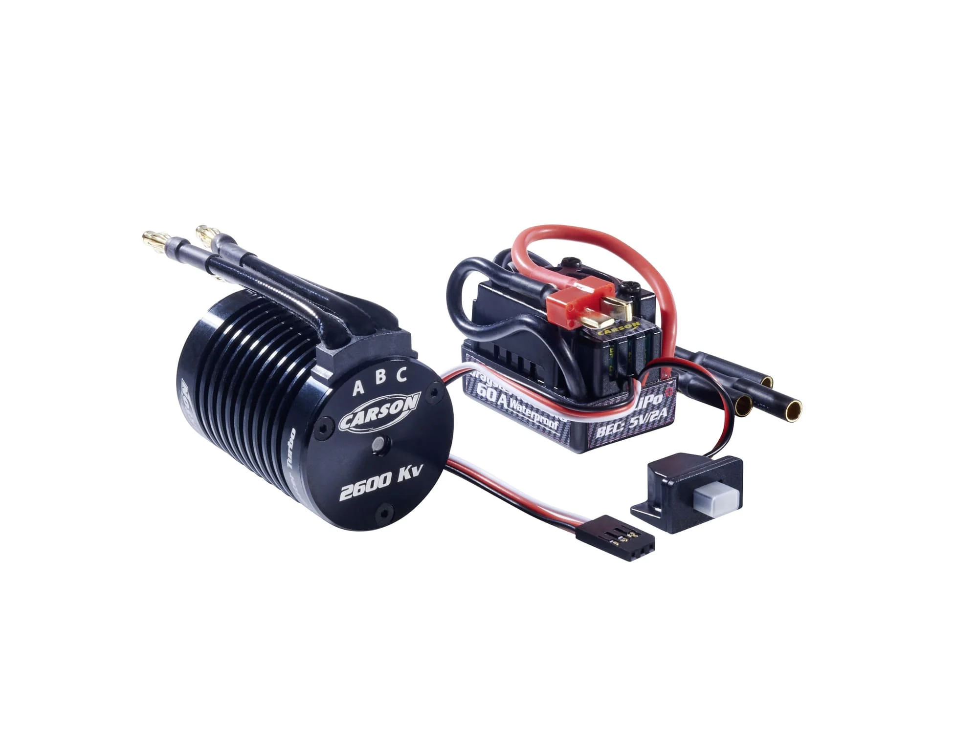Carson Brushless Set Dragster Turbo V2.0 2600 KV 1:10 mit 60A Regler für 2S 3S LiPo