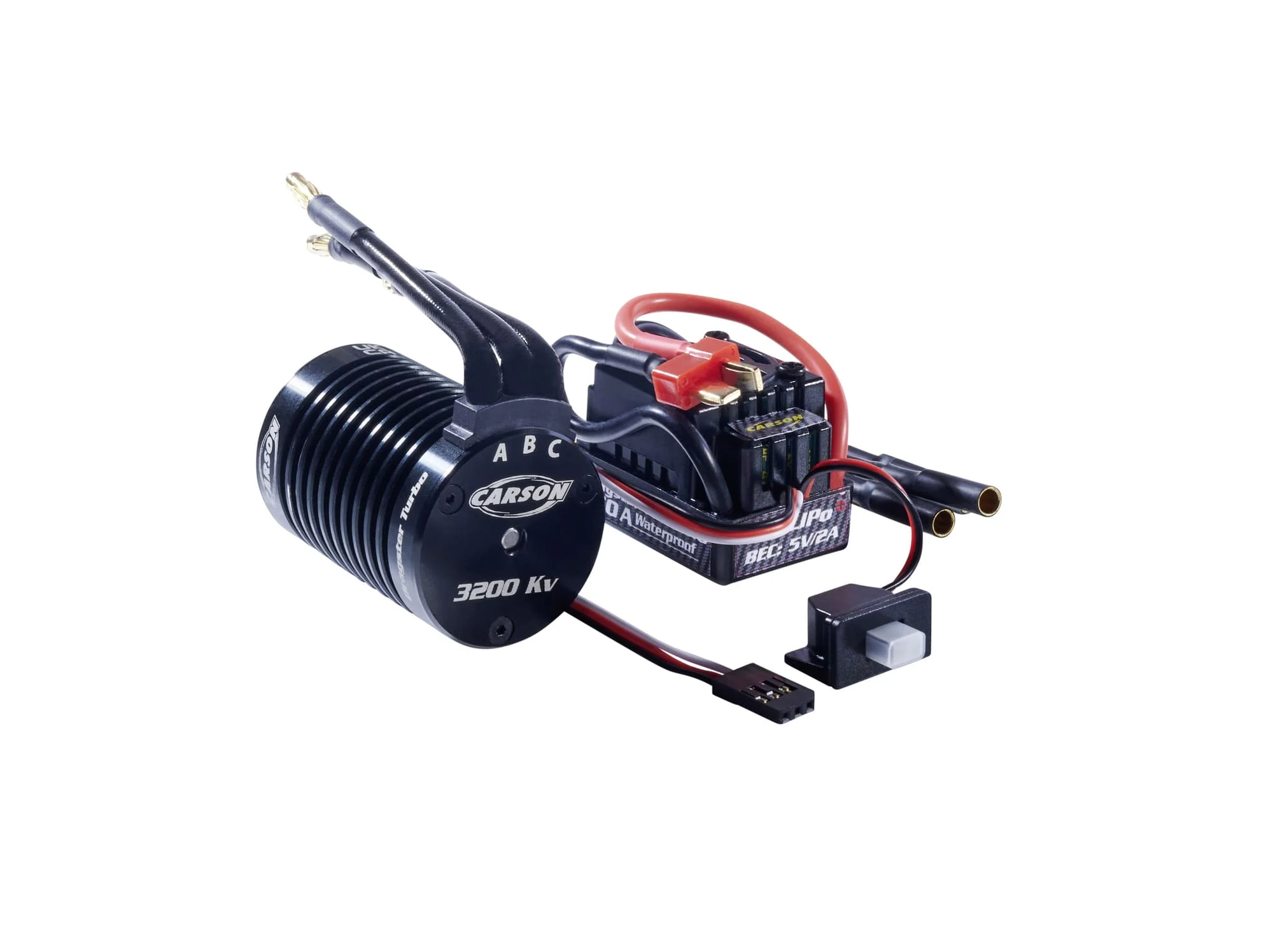 Carson Brushless Set Dragster Turbo V2.0 3200 KV 1:10 mit 60A Regler für 2S 3S LiPo
