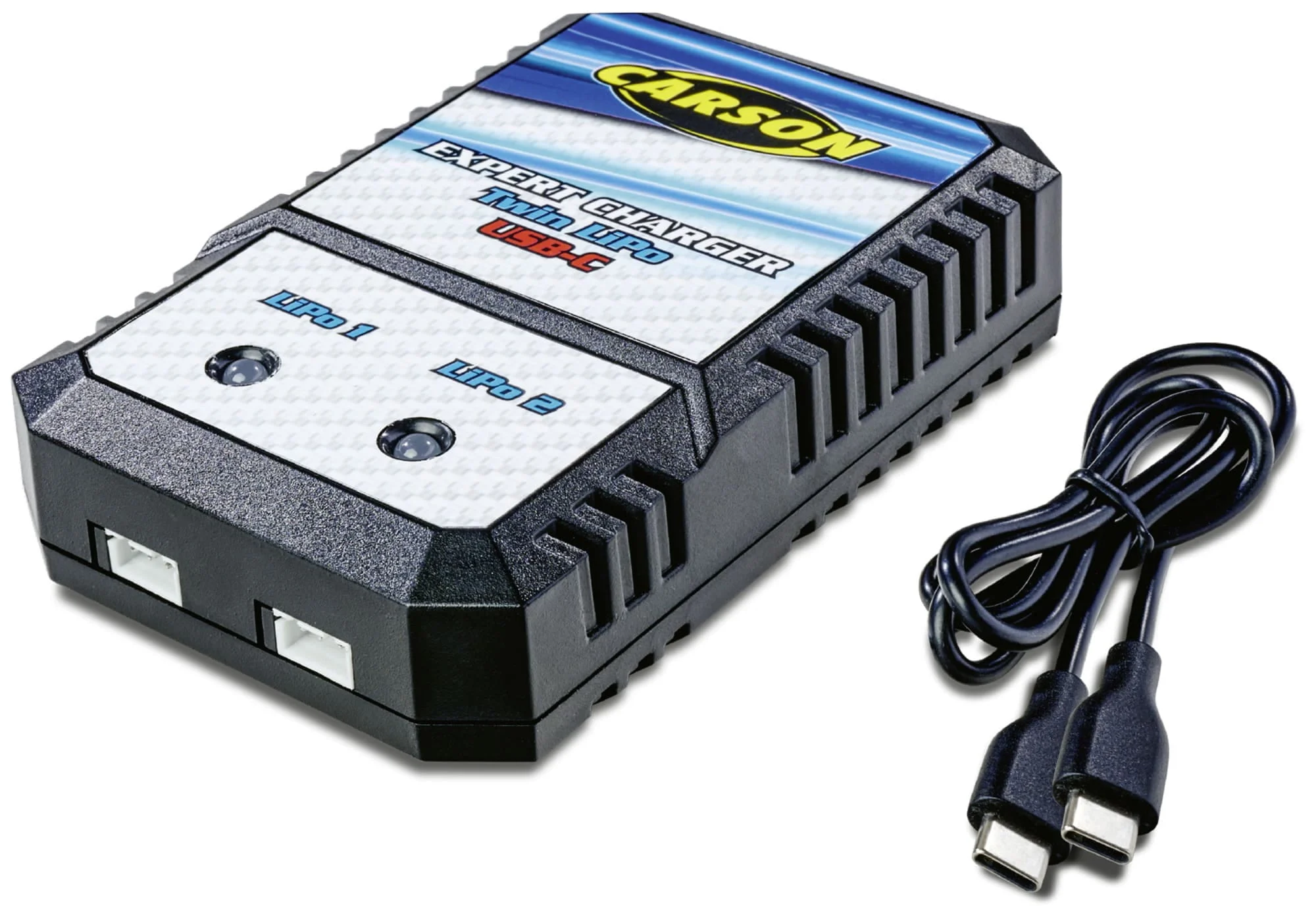 Carson Expert Charger Twin Lipo USB-C - 2x 7,4V Lipo Akkus gleichzeitig laden