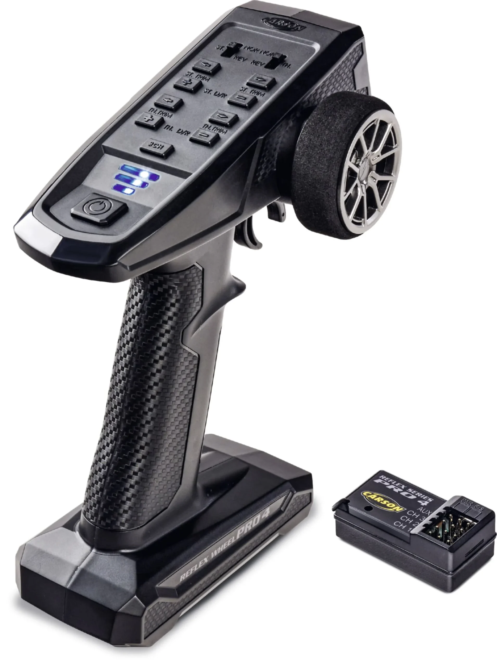 Carson RC Fernsteuerung FS Reflex Wheel Pro 4 2,4 GHz 3-Kanal mit wasserdichtem Empfänger