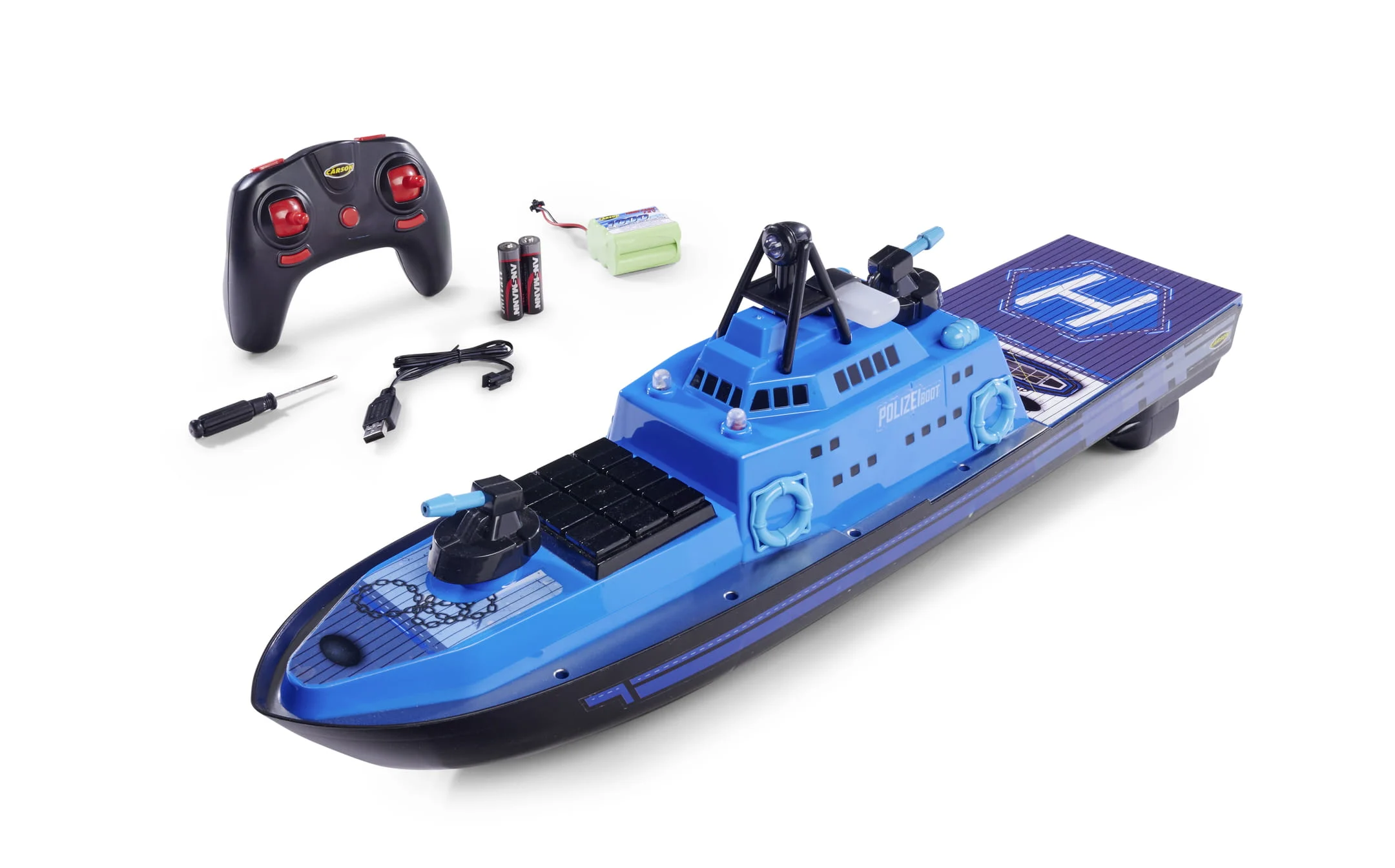 Carson RC Polizeiboot 2,4Ghz 100% RTR