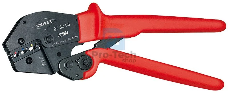 Crimpzange AWG 20 - 10 mit rutschfesten Griffen 250 mm KNIPEX 08655