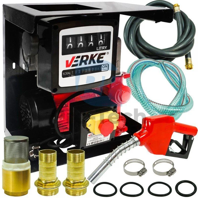 Diesel- und Ölpumpstation komplett mit Durchflussmesser 230V 370W 13169