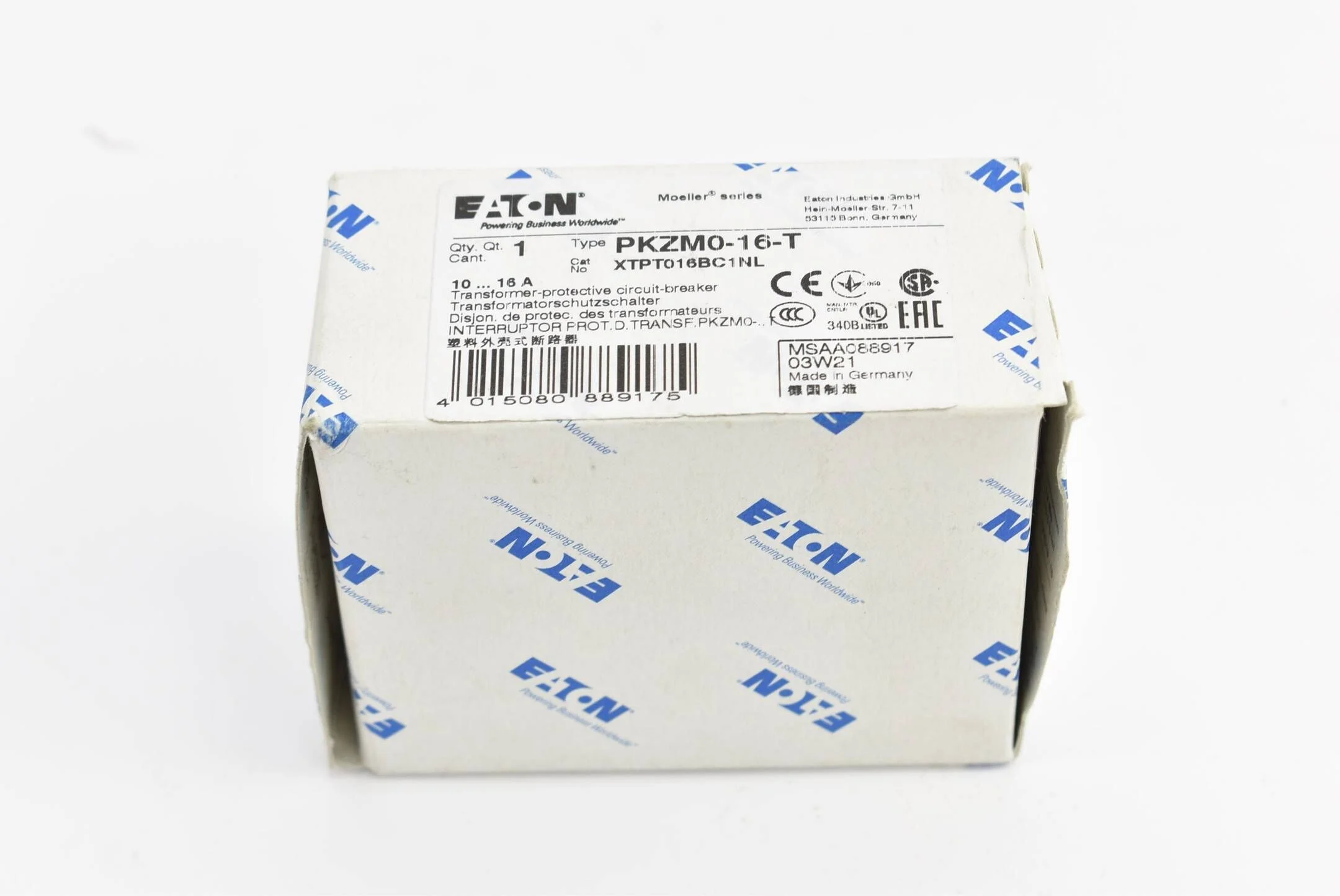 Eaton circuit breaker PKZM0-16-T ( XTPTO16BC1NL )