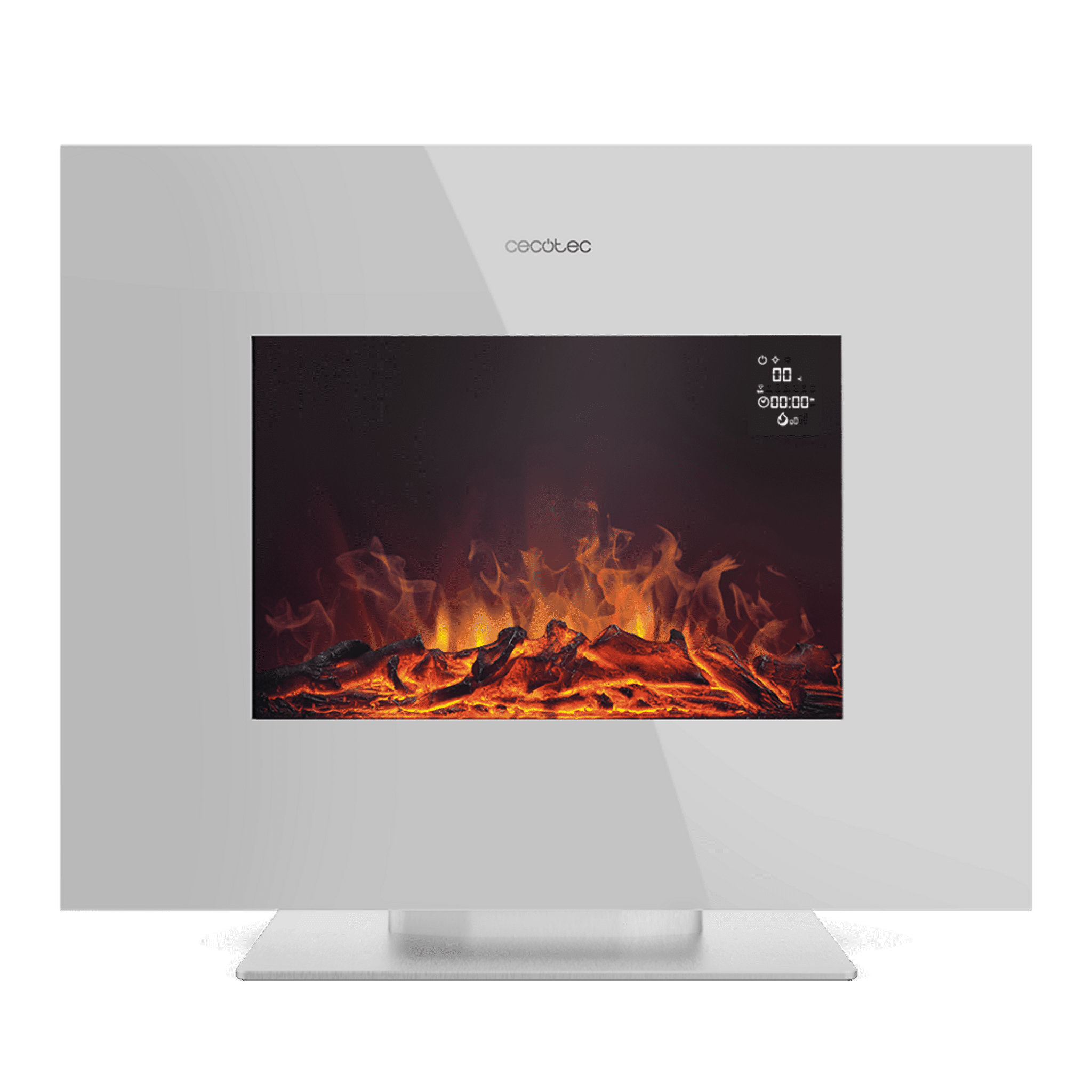 Elektrischer Kamin ReadyWarm 2700 Design Flames White 2000 W, Größe 26
