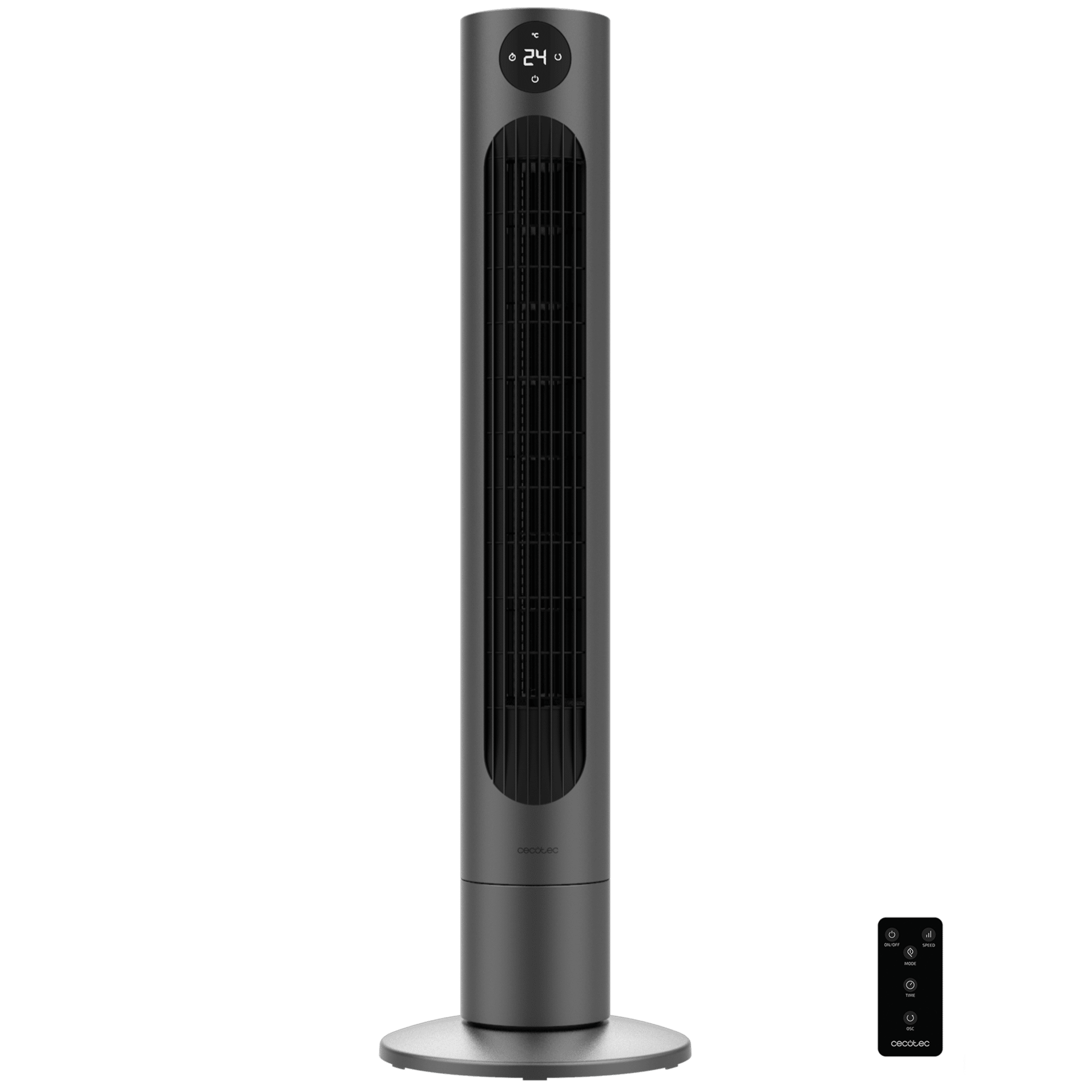 EnergySilence 360 Max Skyline Smart 36 " Turmventilator mit 60 W, Timer, Touch- und Fernsteuerung und Digitalanzeige.