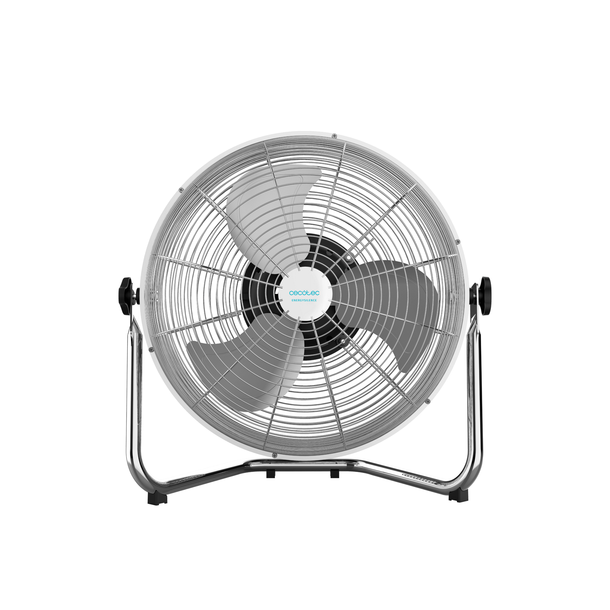 EnergySilence 4500 GyroPro Industrieller Ventilator mit automatischer Oszillation von maximaler Leistung. 110 W. 3 Geschwindigkeitsstufen. Kupfermotor Einstellbar. Silber