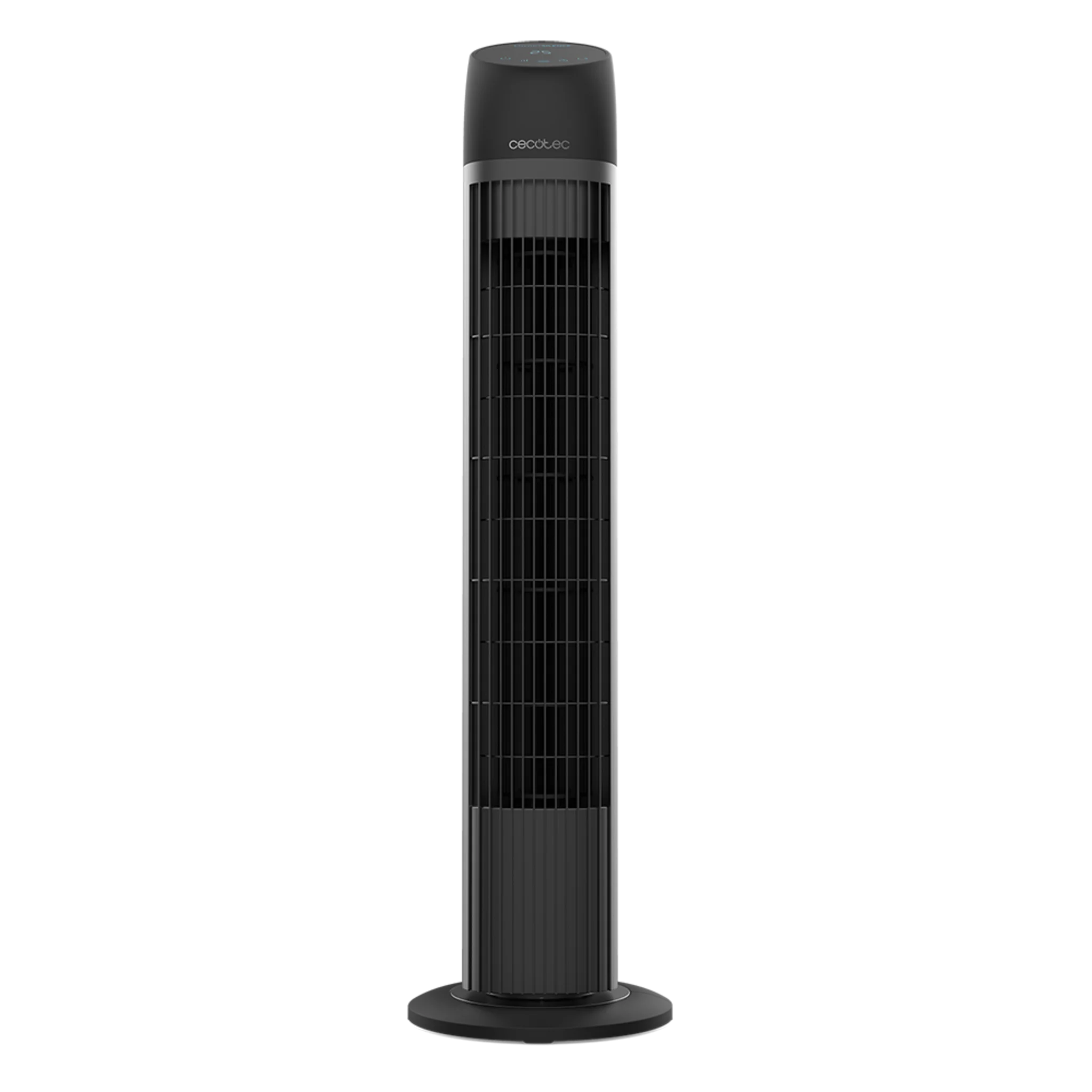 EnergySilence 8050 SkyLine Smart Digitaler Turmventilator, 3 Geschwindigkeiten, 3 Modi, Timer 7,5h, leise, Kupfermotor, weiß, 50 W, schwarz
