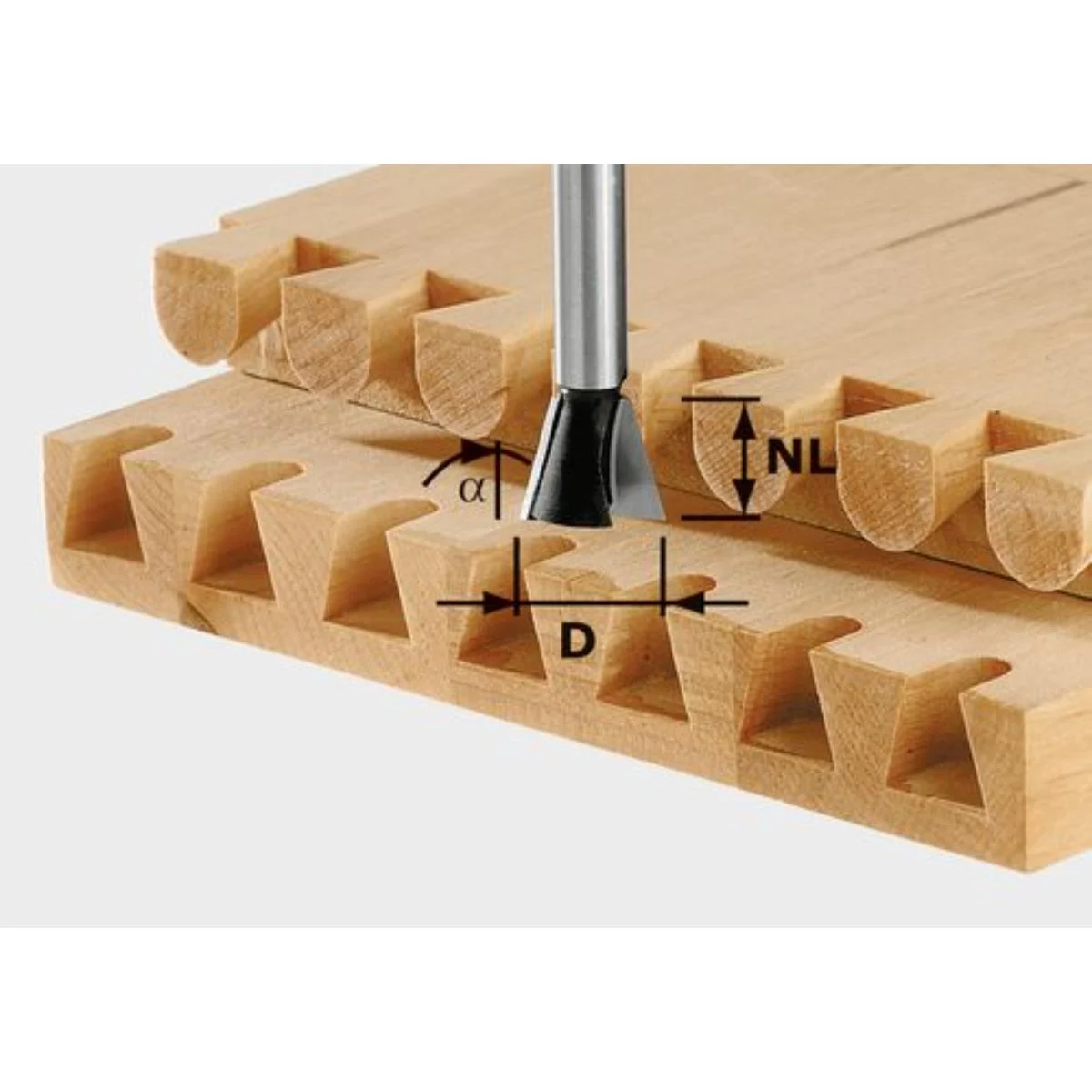 Festool Grat- /Zinkenfräser HS S8 D13,8 /13,5 /15°