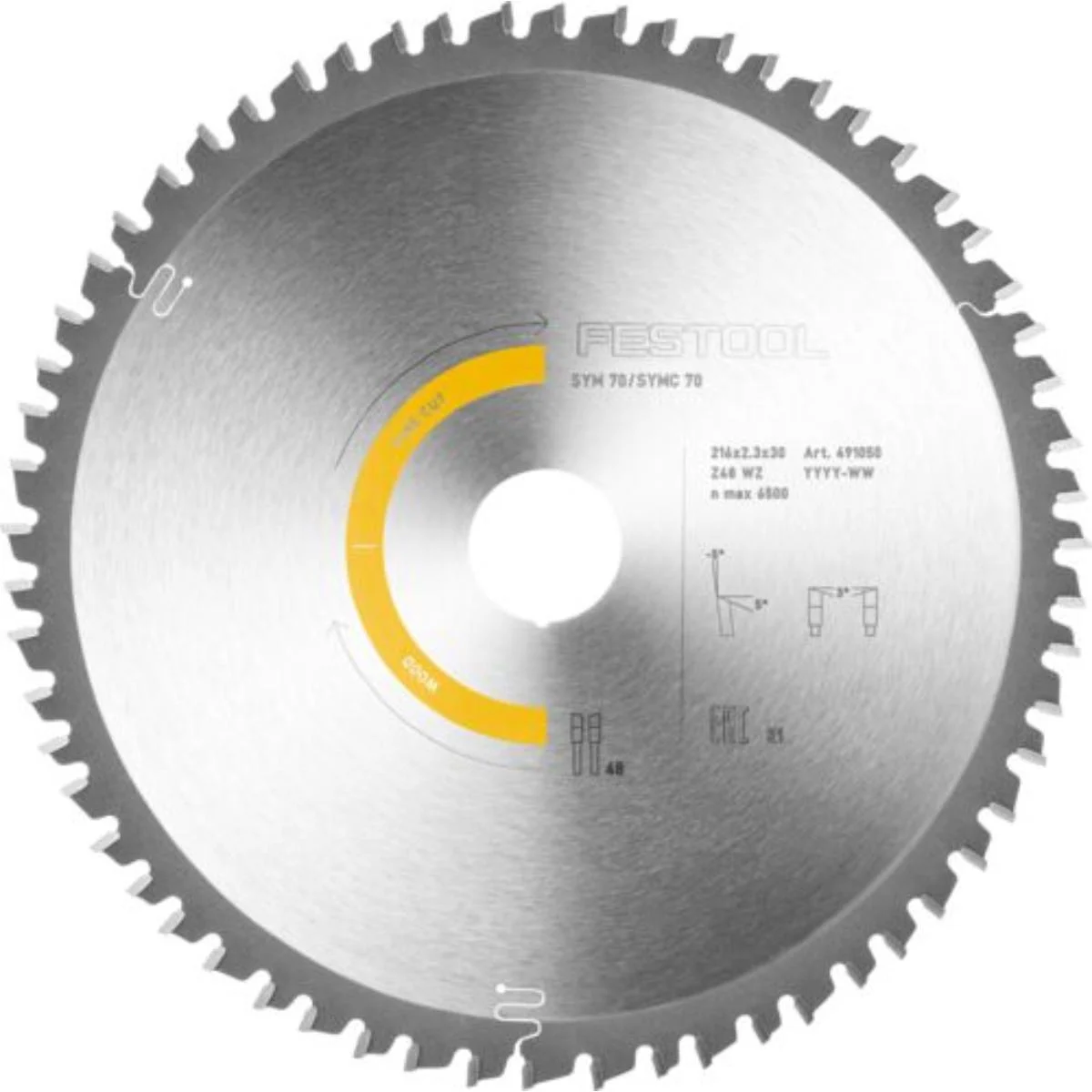 Festool Kreissägeblatt WOOD FINE CUT HW 216x2,3x30 W48