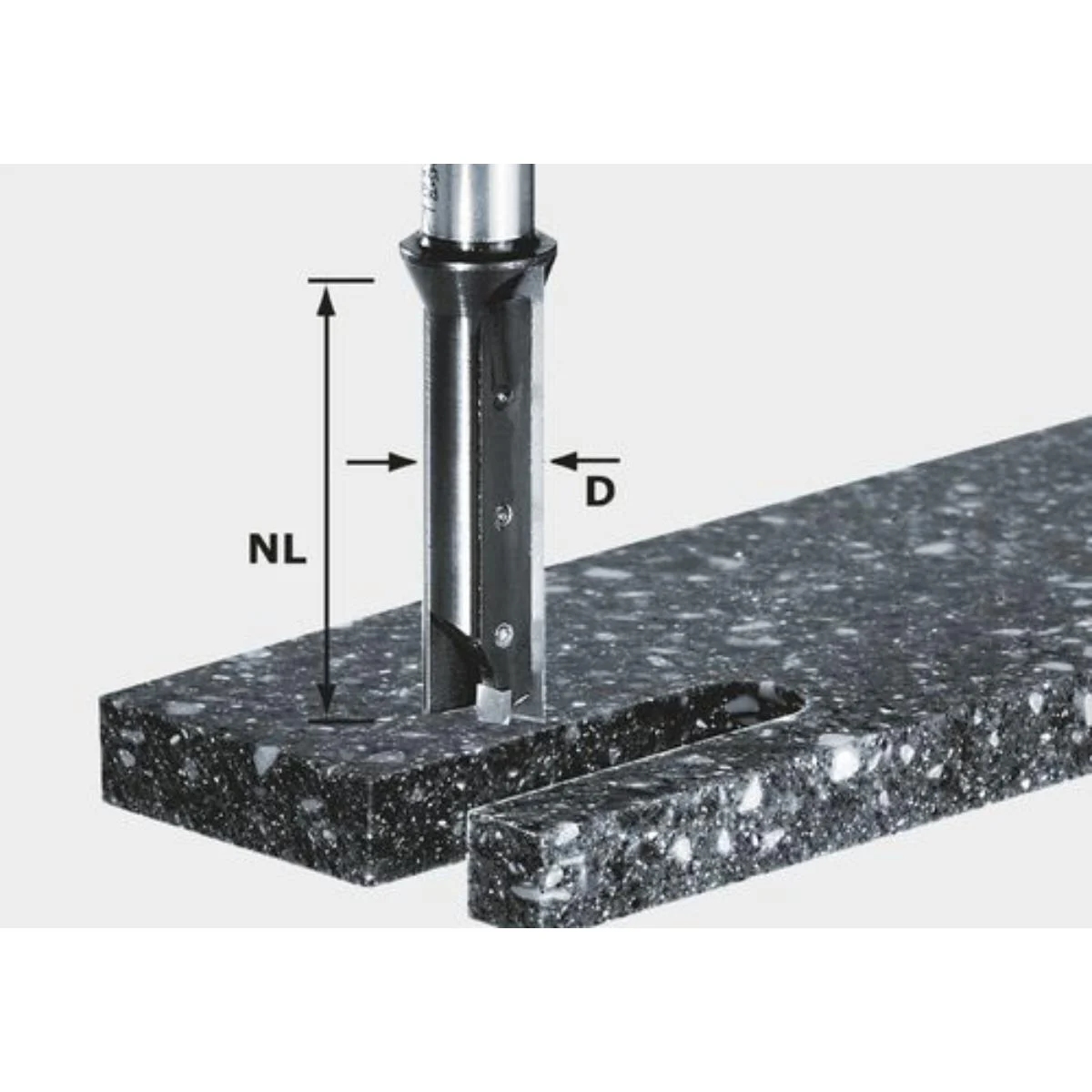 Festool Nutfräser-Wendeplatten HW S12 D14 /45 WM