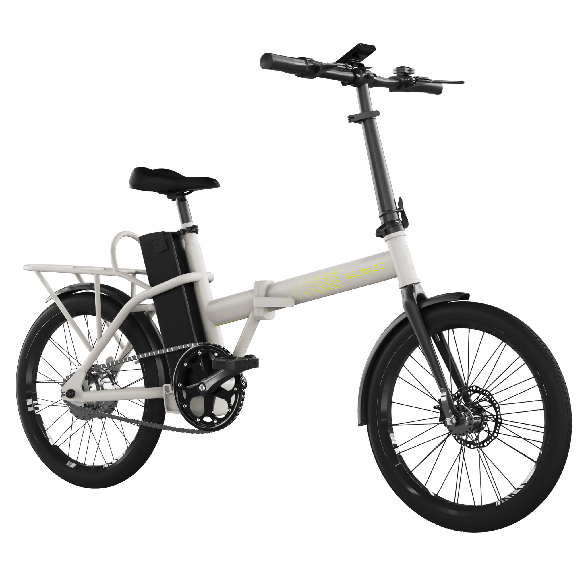Flexy-Elektrofahrrad Zusammenklappbares Elektrofahrrad mit 35 km Reichweite, 20 Zoll und Doppelscheibenbremsen.