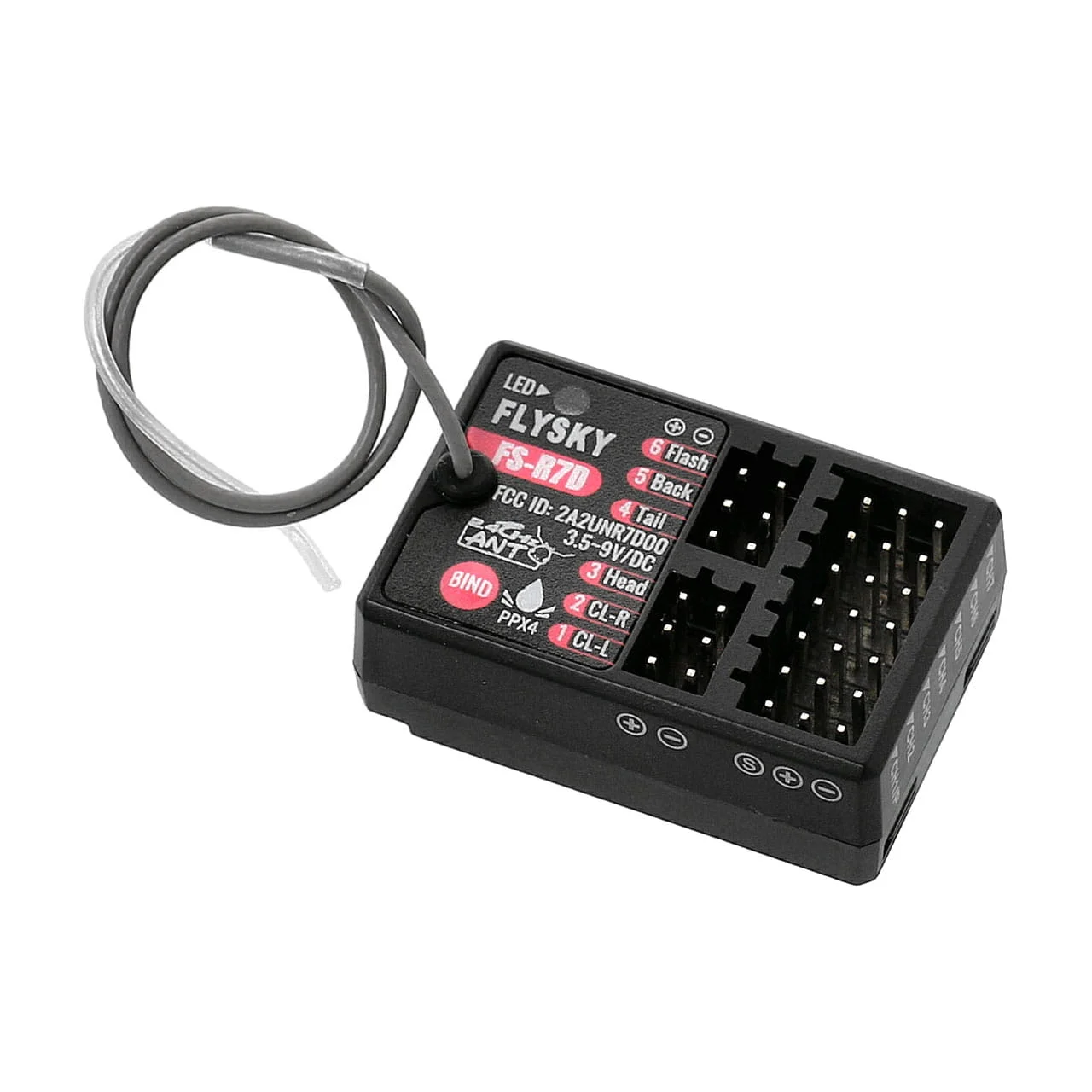 Flysky R7D ANT Empfänger mit LED Kontroller 7 Kanal