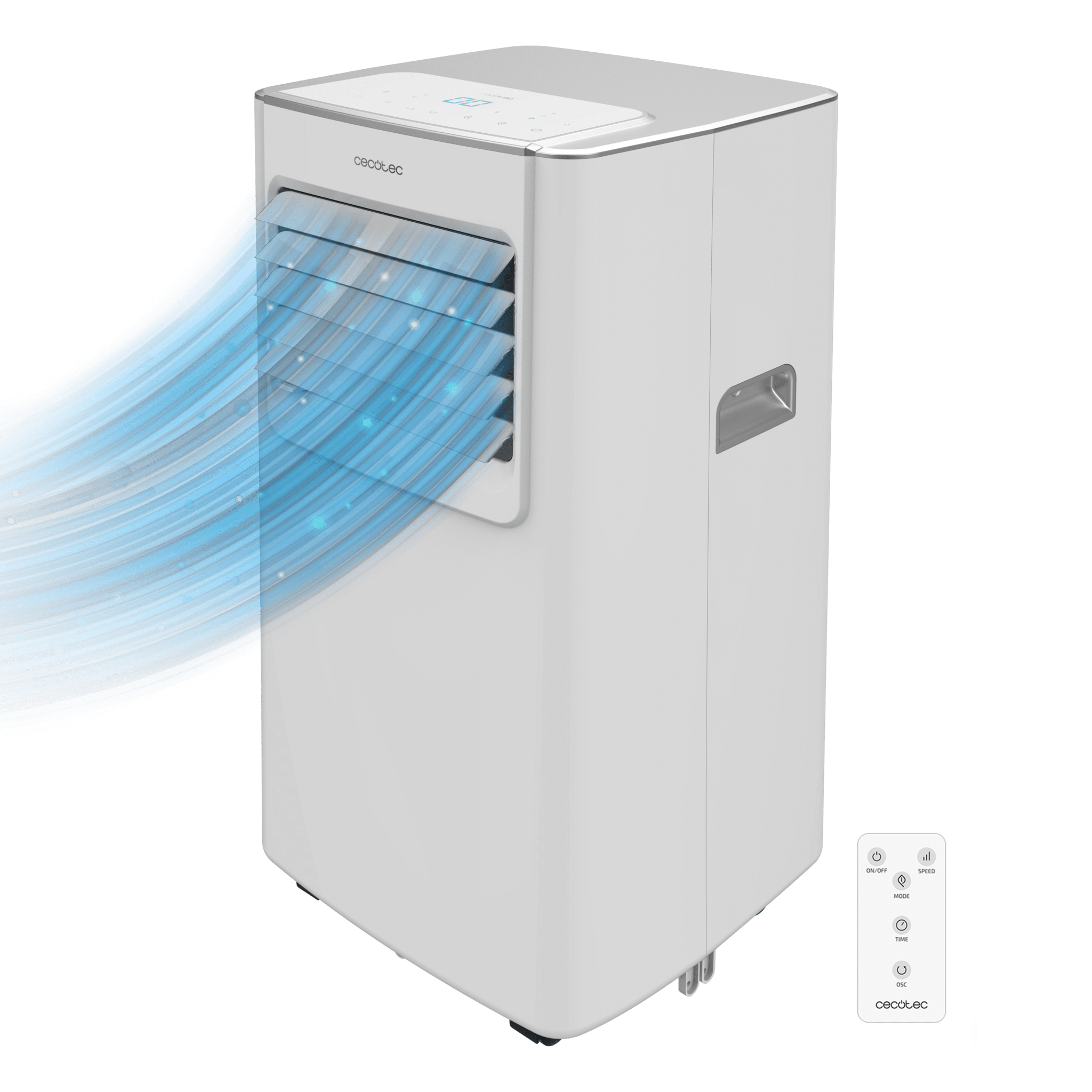 ForceClima 7100 Soundless 7000 BTU tragbare Klimaanlage mit Soundless-Technologie, die einen leiseren Betrieb und eine Fernbedienung für absoluten Komfort bietet.